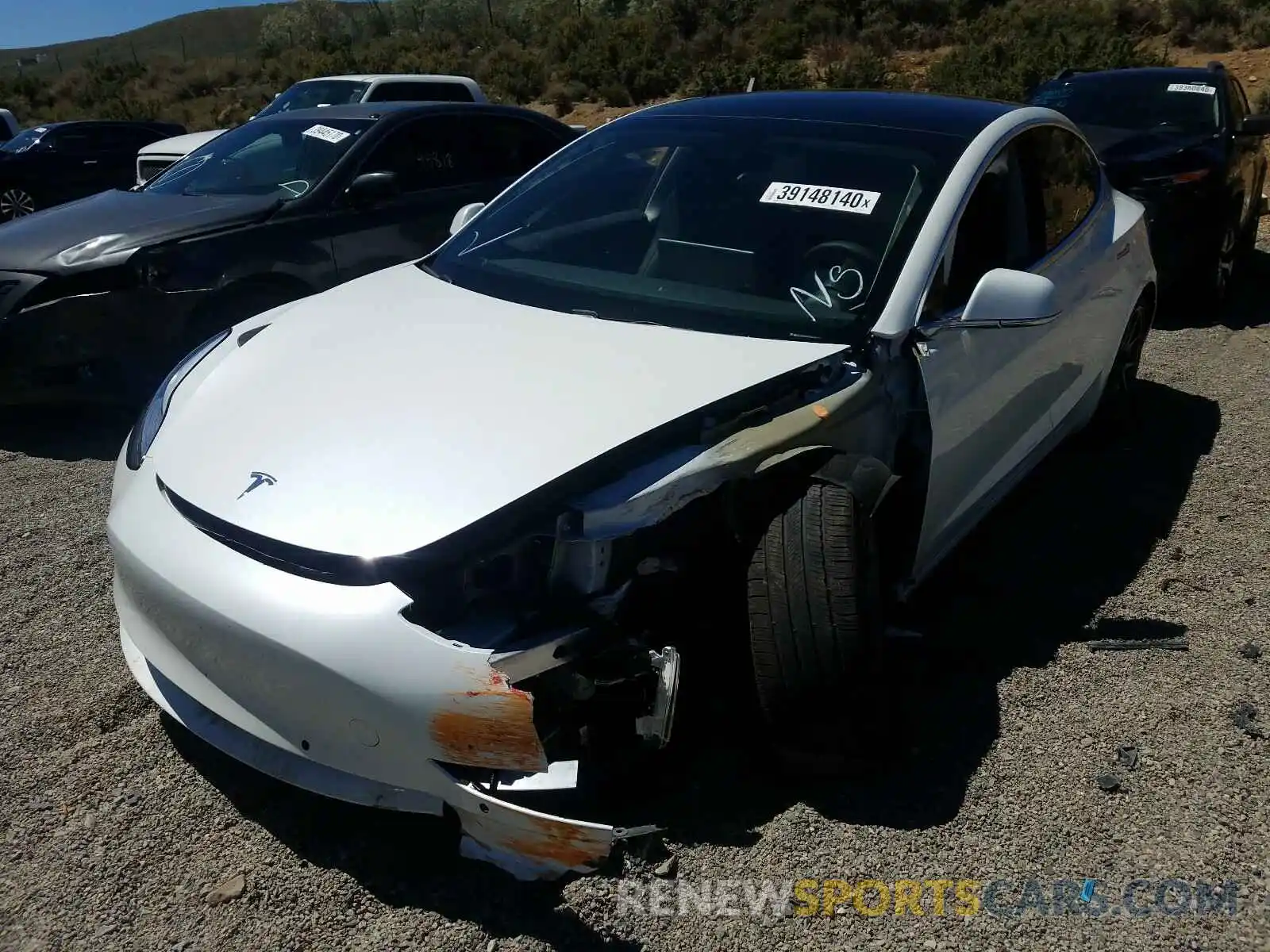 2 Photograph of a damaged car 5YJ3E1EB6KF511375 TESLA MODEL 3 2019