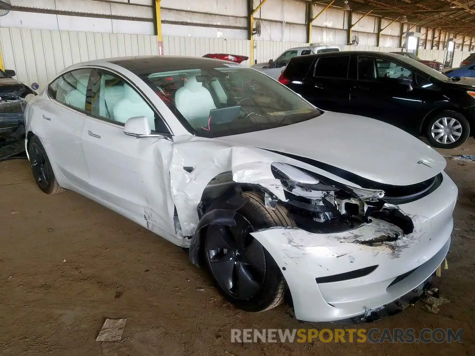 1 Photograph of a damaged car 5YJ3E1EB6KF512980 TESLA MODEL 3 2019