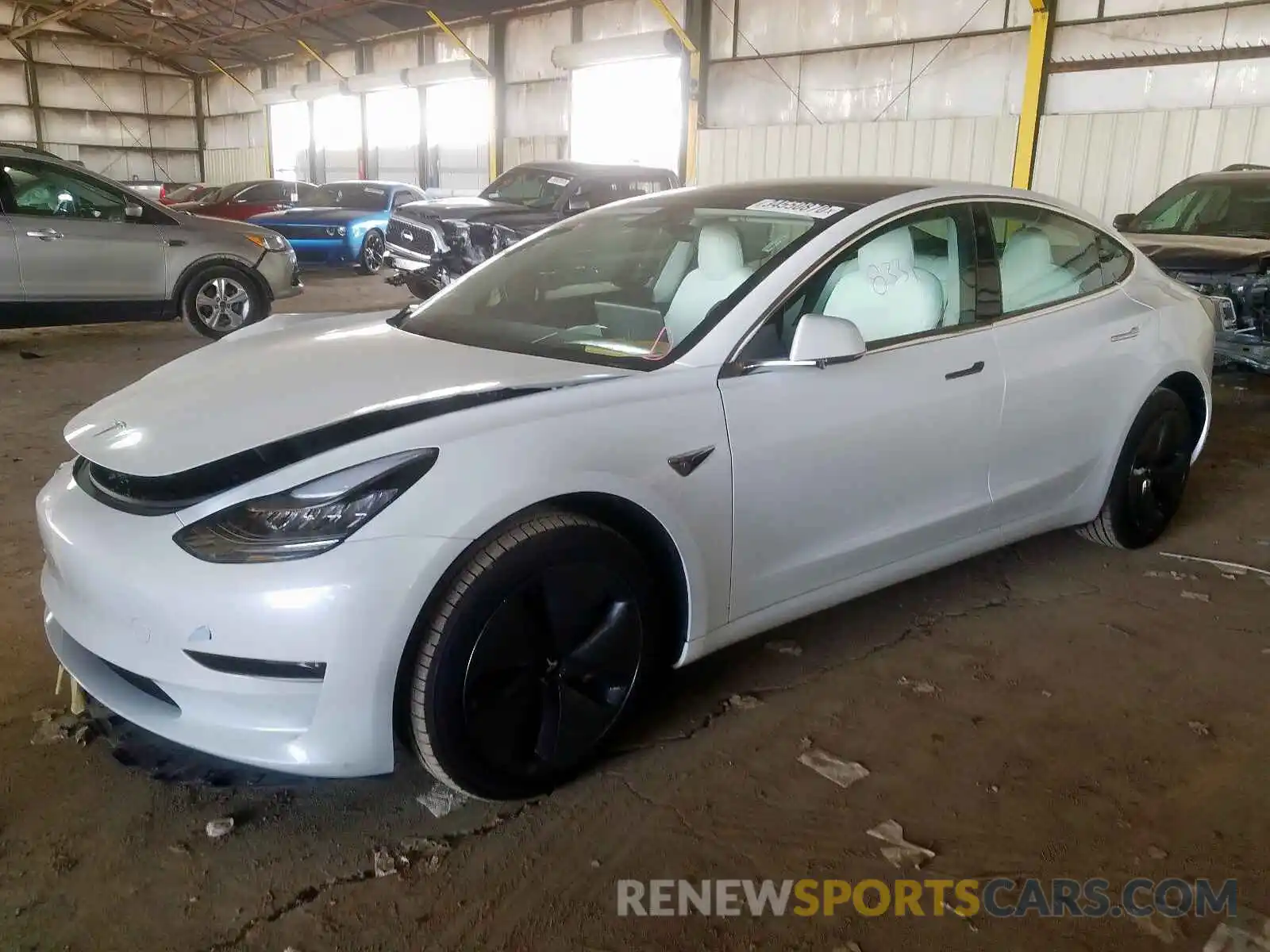 2 Photograph of a damaged car 5YJ3E1EB6KF512980 TESLA MODEL 3 2019