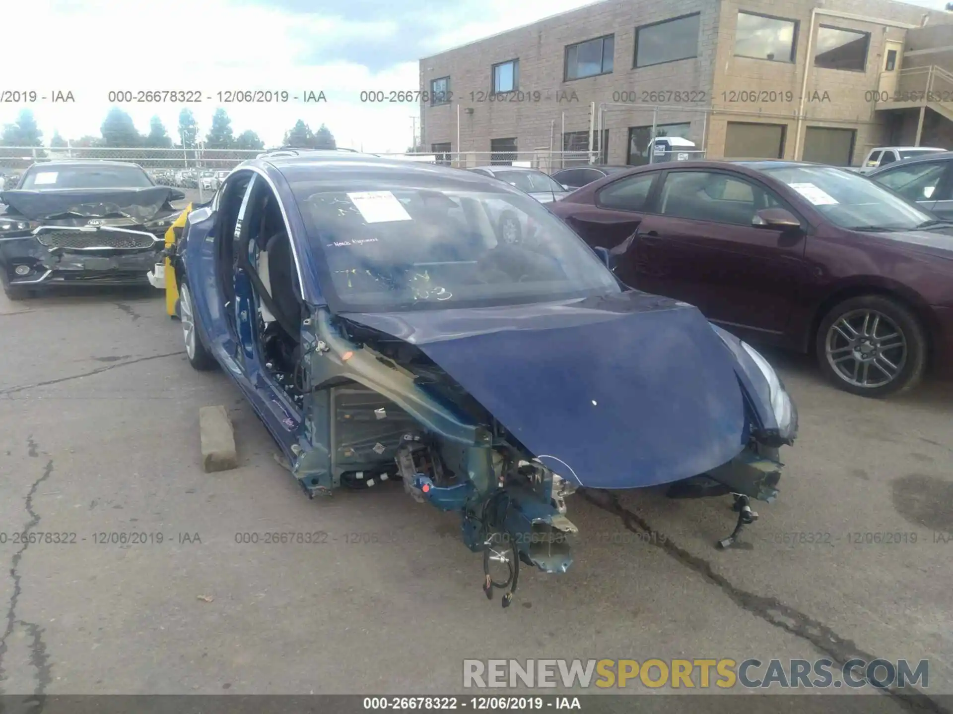 1 Photograph of a damaged car 5YJ3E1EB6KF519959 TESLA MODEL 3 2019