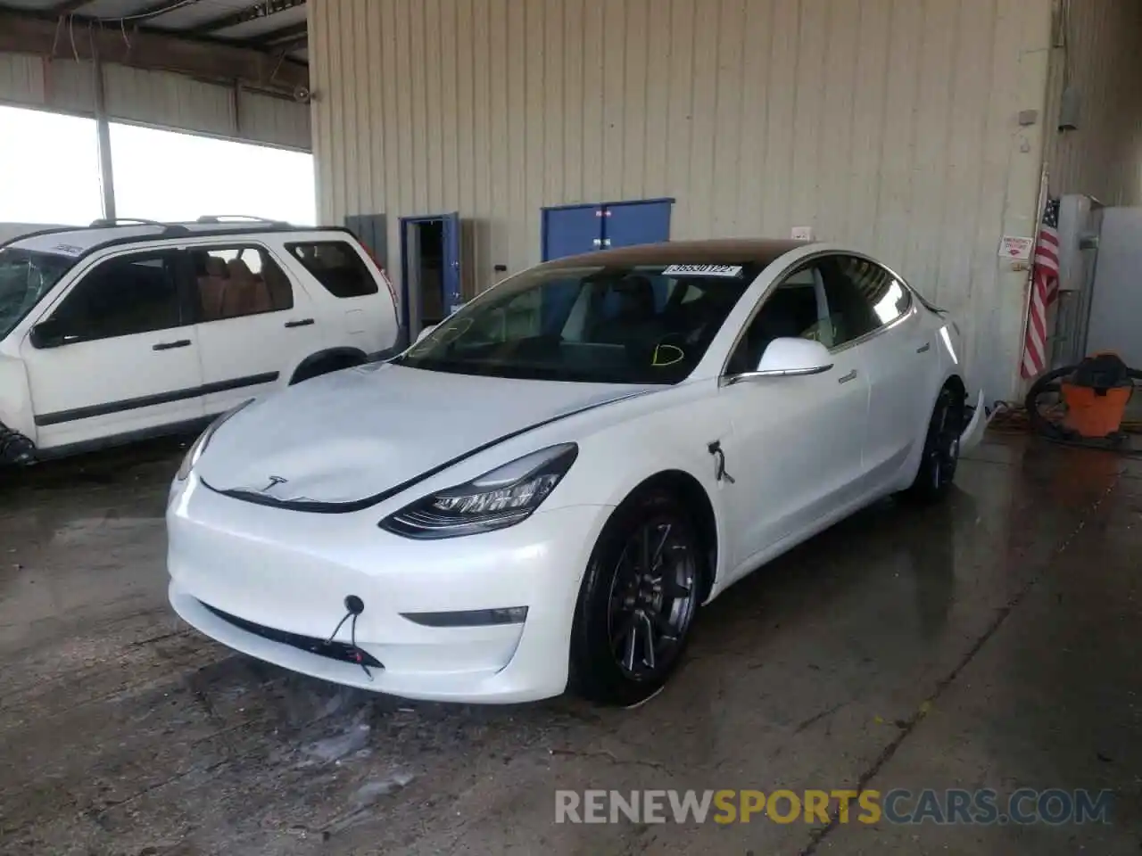 2 Photograph of a damaged car 5YJ3E1EB7KF191497 TESLA MODEL 3 2019