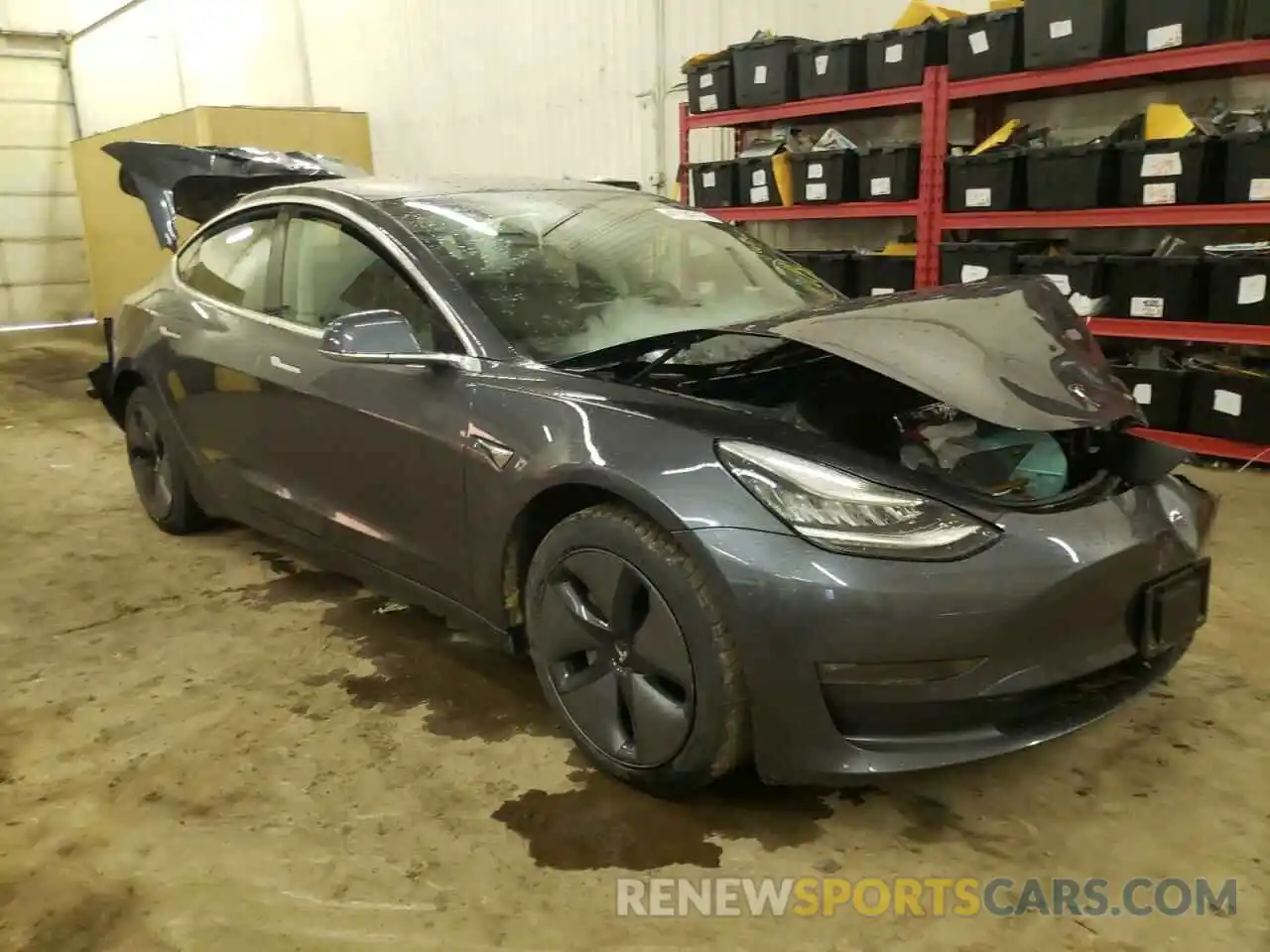 1 Photograph of a damaged car 5YJ3E1EB7KF191757 TESLA MODEL 3 2019