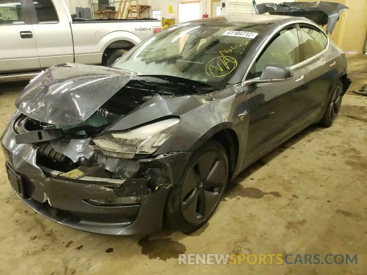 2 Photograph of a damaged car 5YJ3E1EB7KF191757 TESLA MODEL 3 2019