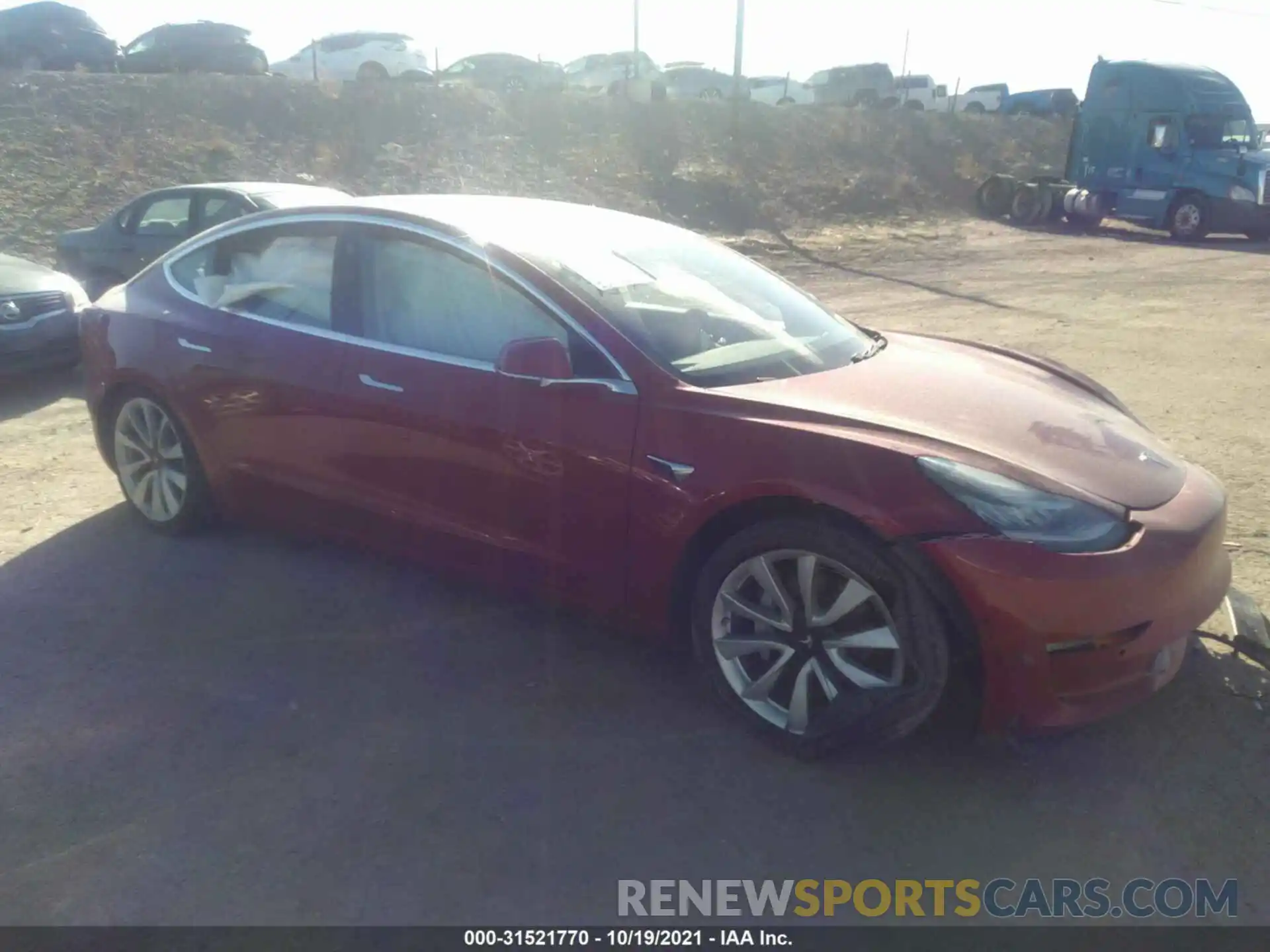 1 Photograph of a damaged car 5YJ3E1EB7KF192116 TESLA MODEL 3 2019