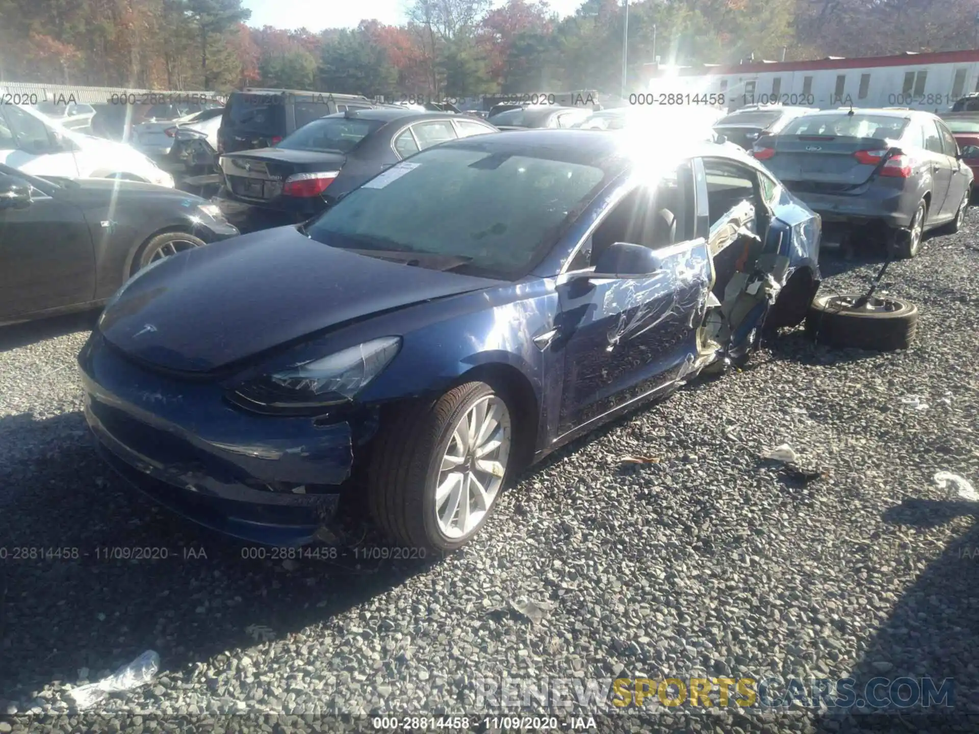 2 Photograph of a damaged car 5YJ3E1EB7KF194139 TESLA MODEL 3 2019