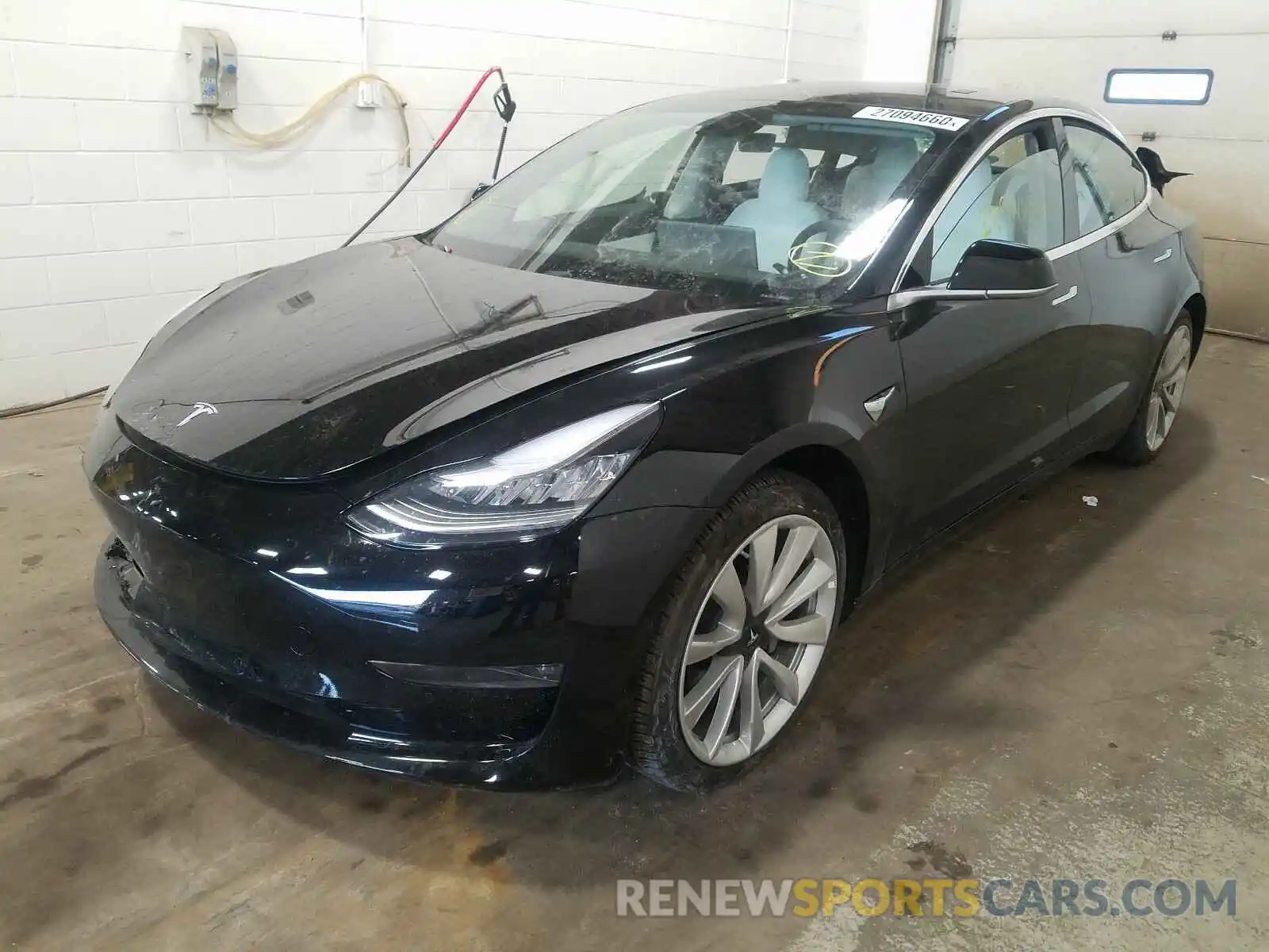 2 Photograph of a damaged car 5YJ3E1EB7KF195646 TESLA MODEL 3 2019