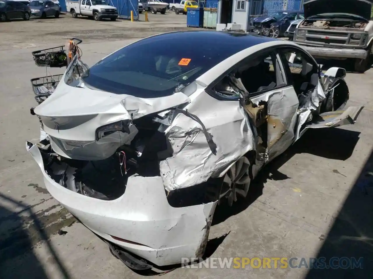 4 Photograph of a damaged car 5YJ3E1EB7KF200036 TESLA MODEL 3 2019