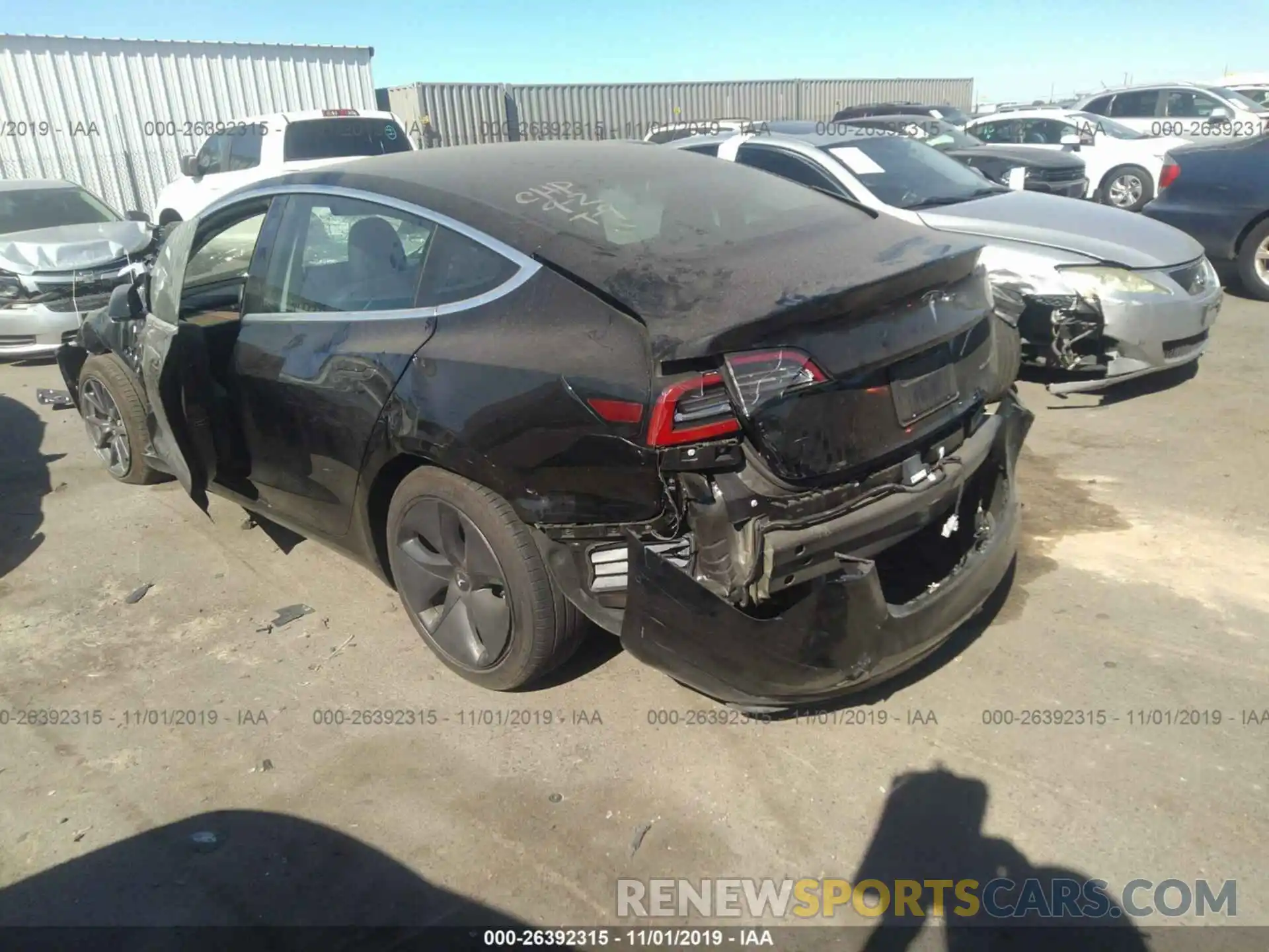 3 Photograph of a damaged car 5YJ3E1EB7KF208685 TESLA MODEL 3 2019