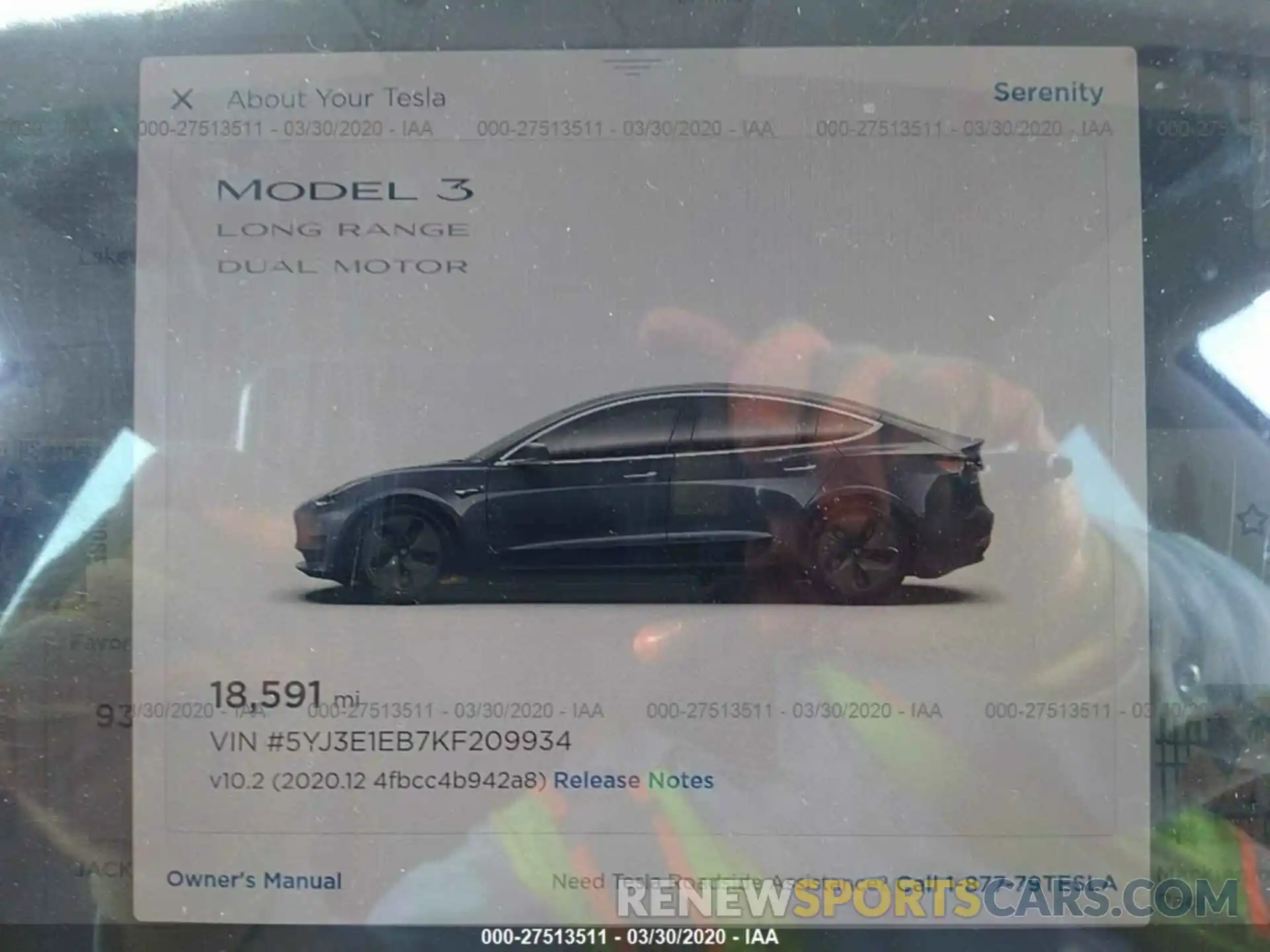 7 Photograph of a damaged car 5YJ3E1EB7KF209934 TESLA MODEL 3 2019