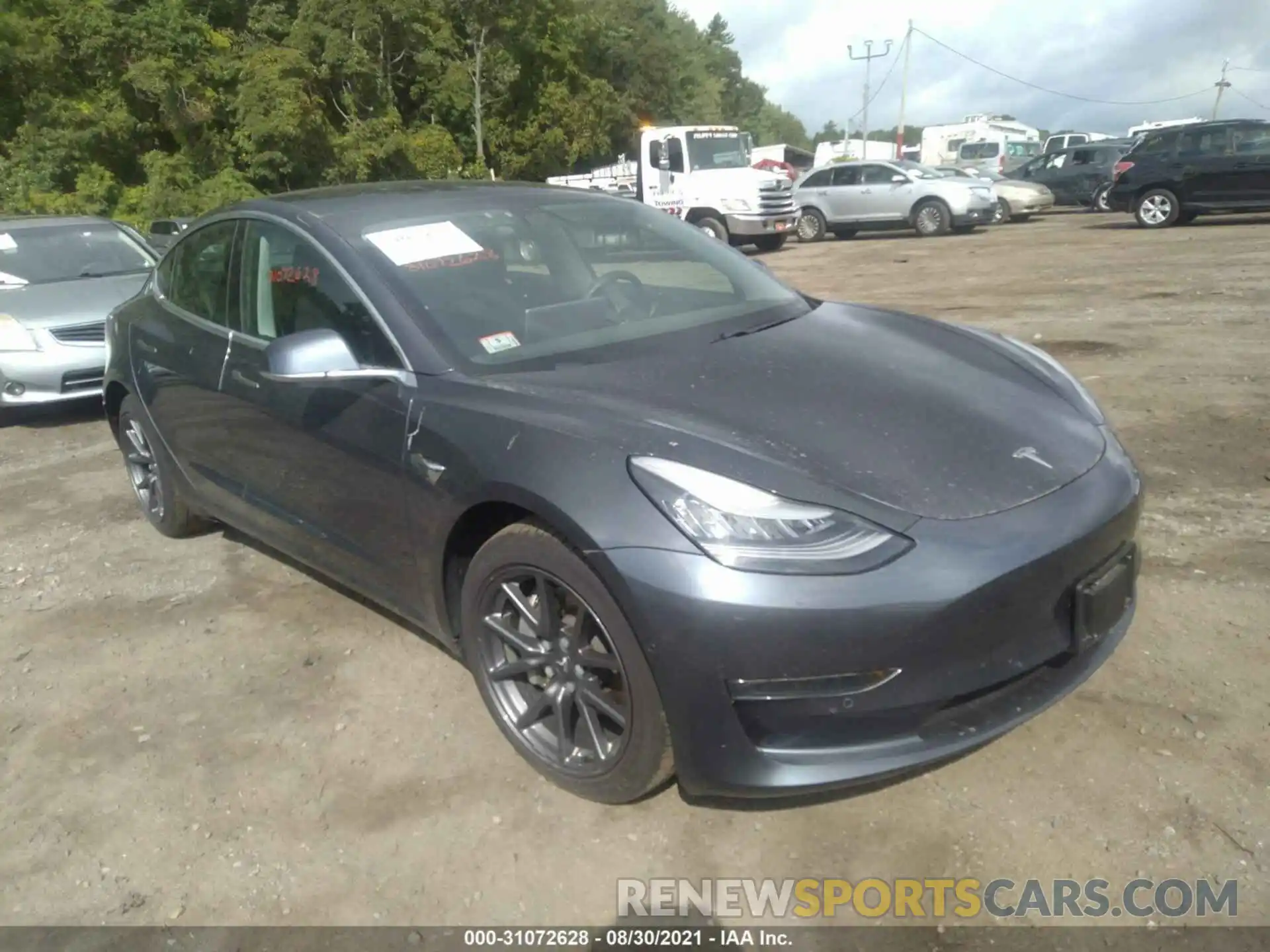 1 Photograph of a damaged car 5YJ3E1EB7KF210016 TESLA MODEL 3 2019