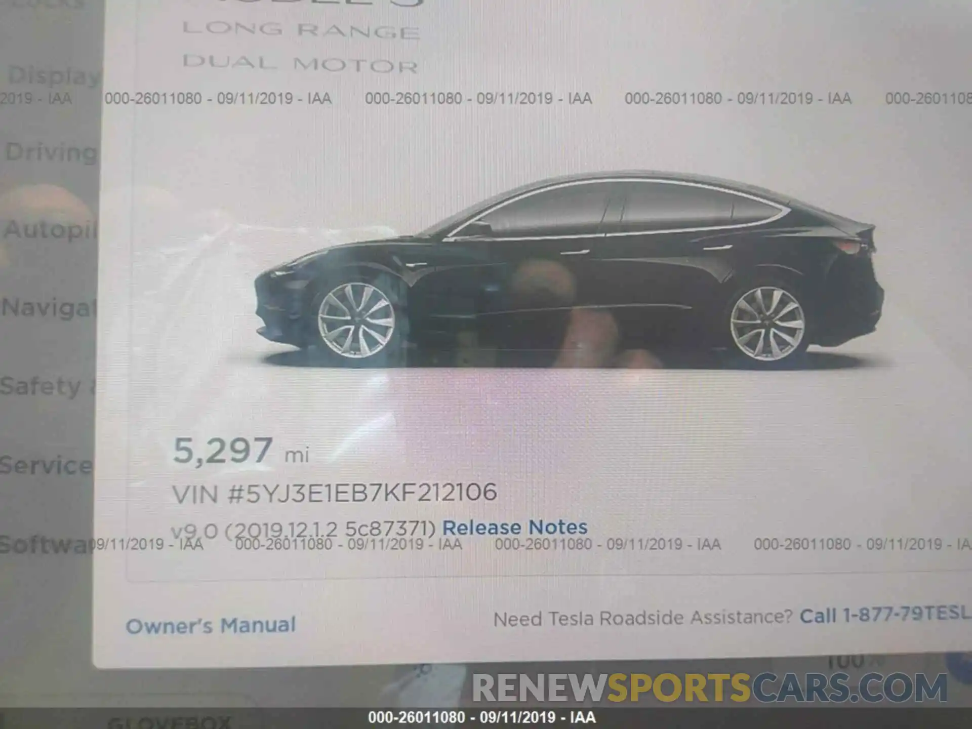 7 Photograph of a damaged car 5YJ3E1EB7KF212106 TESLA MODEL 3 2019