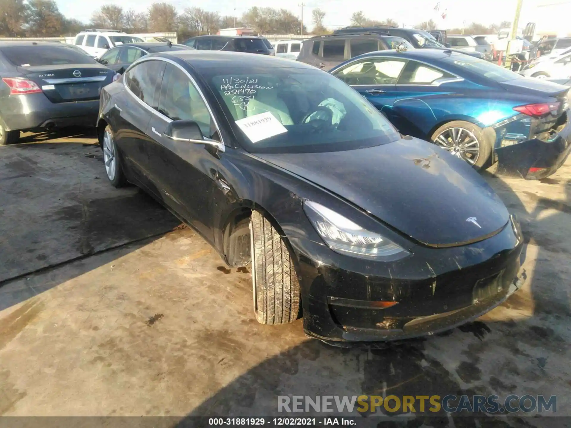 1 Photograph of a damaged car 5YJ3E1EB7KF213661 TESLA MODEL 3 2019