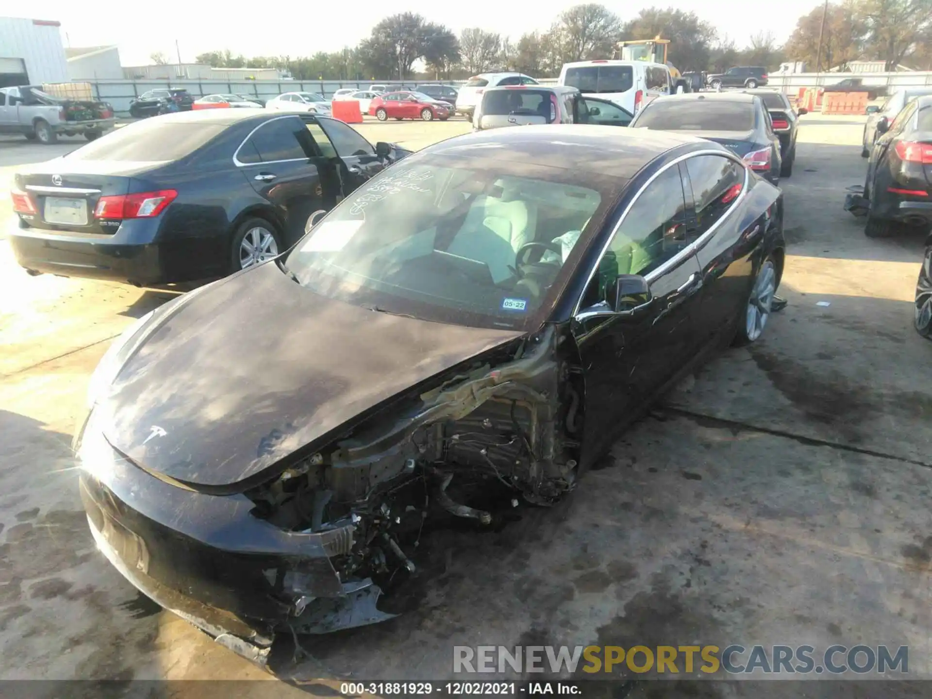 2 Photograph of a damaged car 5YJ3E1EB7KF213661 TESLA MODEL 3 2019