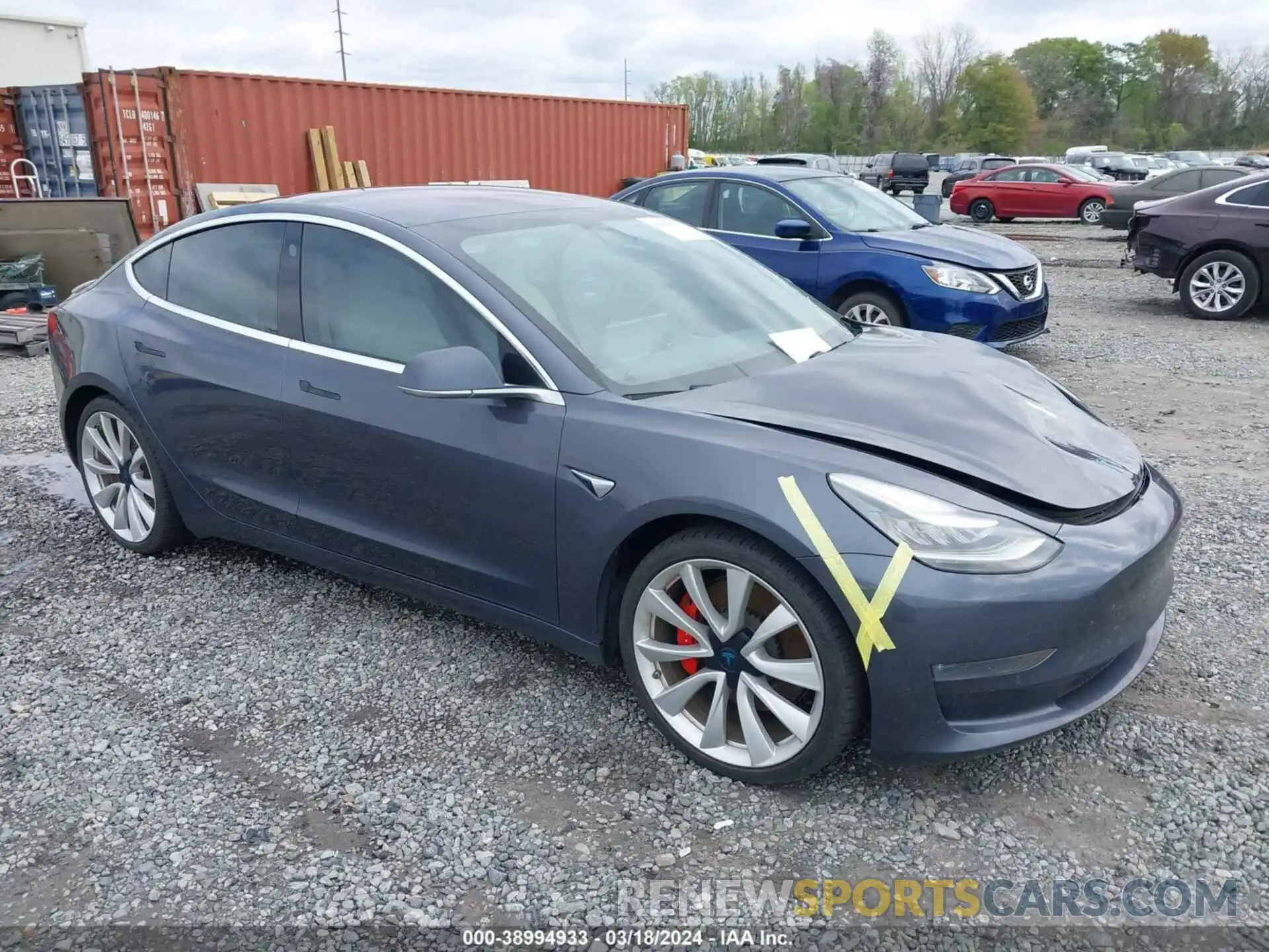 1 Photograph of a damaged car 5YJ3E1EB7KF214082 TESLA MODEL 3 2019