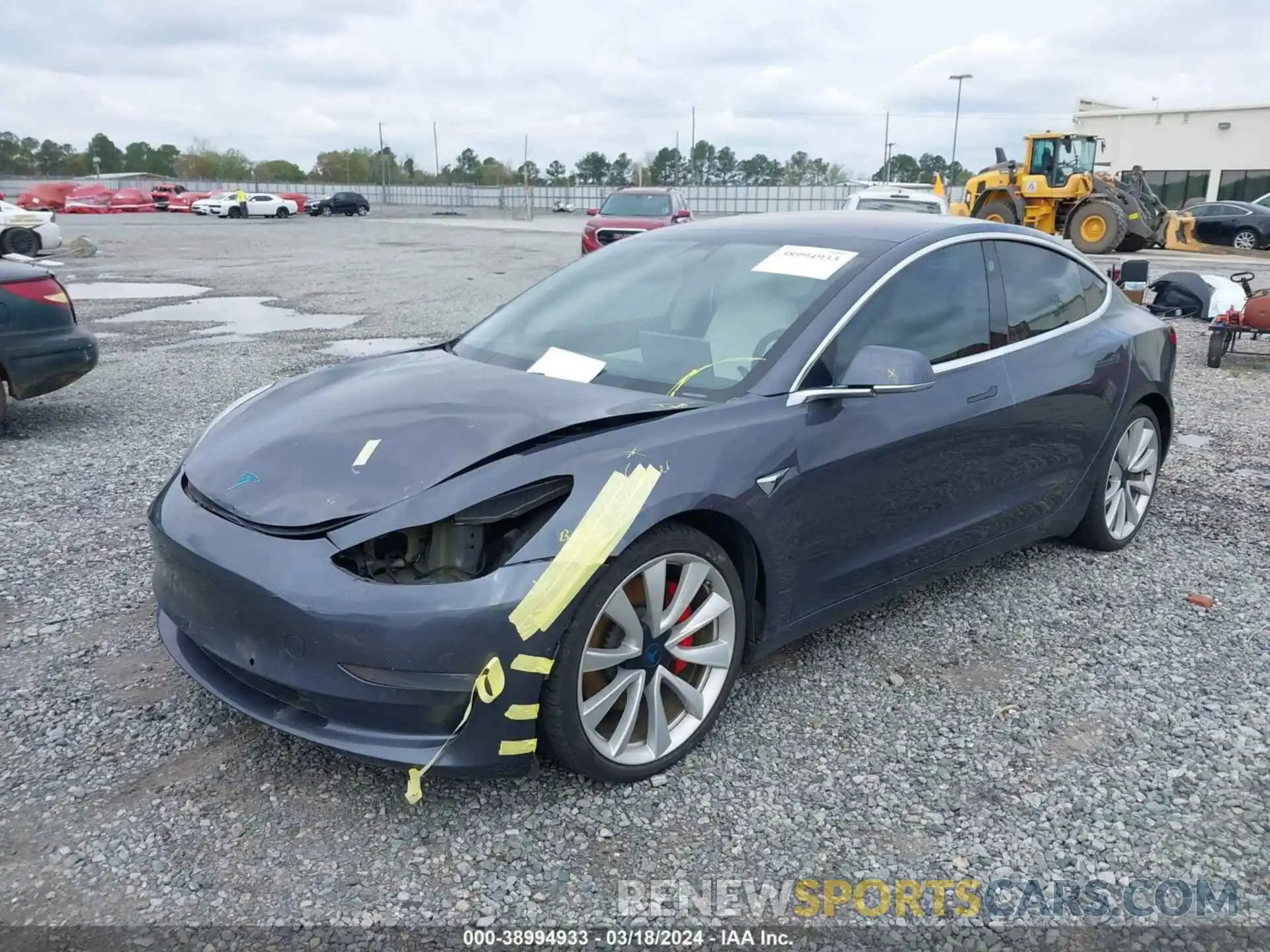 2 Photograph of a damaged car 5YJ3E1EB7KF214082 TESLA MODEL 3 2019