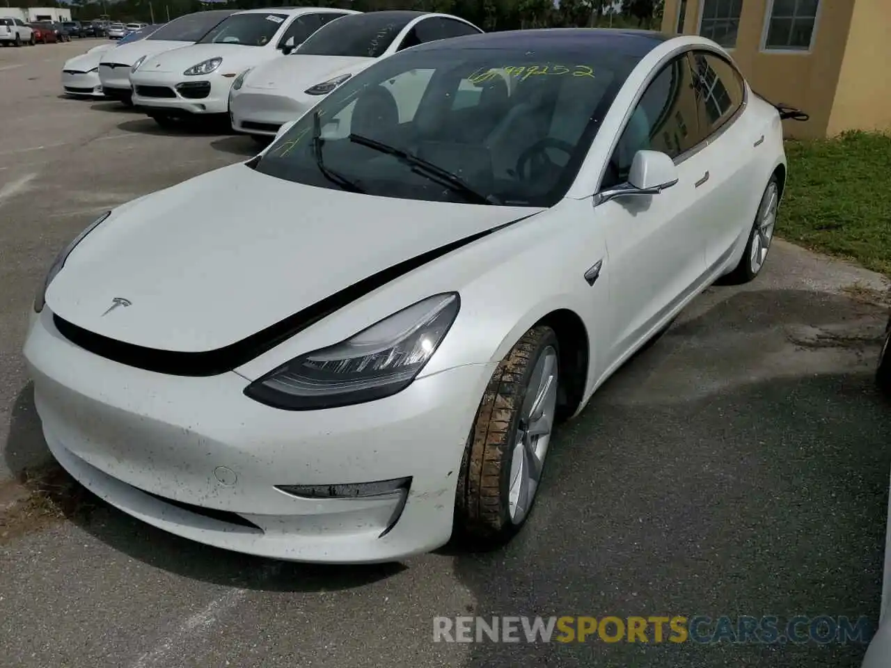 2 Photograph of a damaged car 5YJ3E1EB7KF214101 TESLA MODEL 3 2019