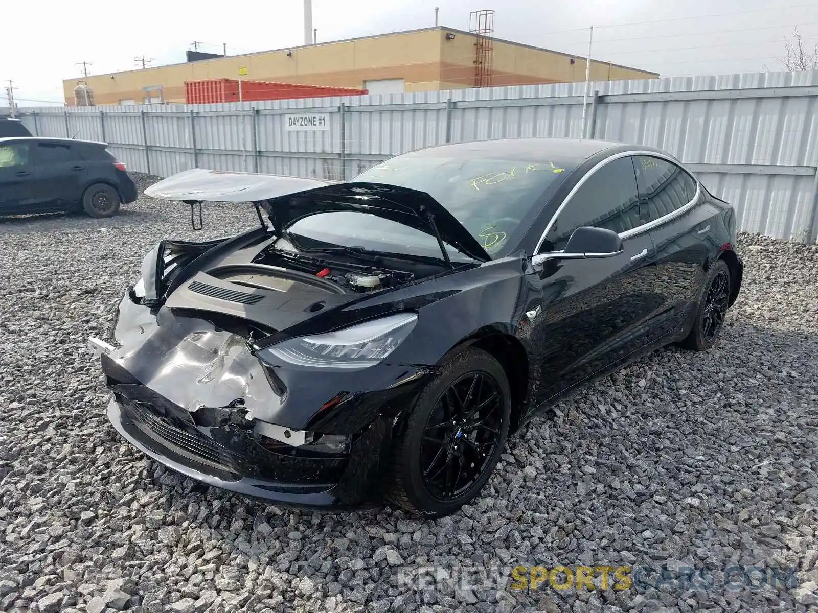 2 Photograph of a damaged car 5YJ3E1EB7KF329264 TESLA MODEL 3 2019