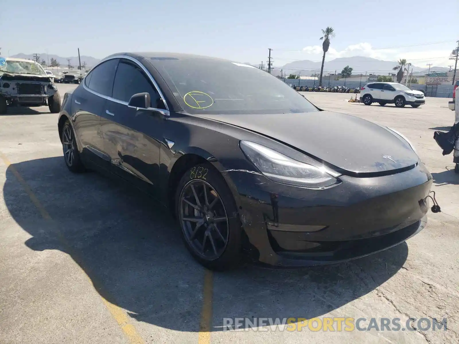 1 Photograph of a damaged car 5YJ3E1EB7KF361342 TESLA MODEL 3 2019