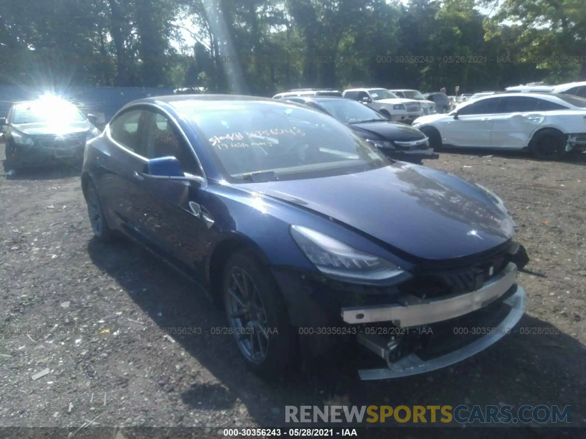 1 Photograph of a damaged car 5YJ3E1EB7KF361499 TESLA MODEL 3 2019