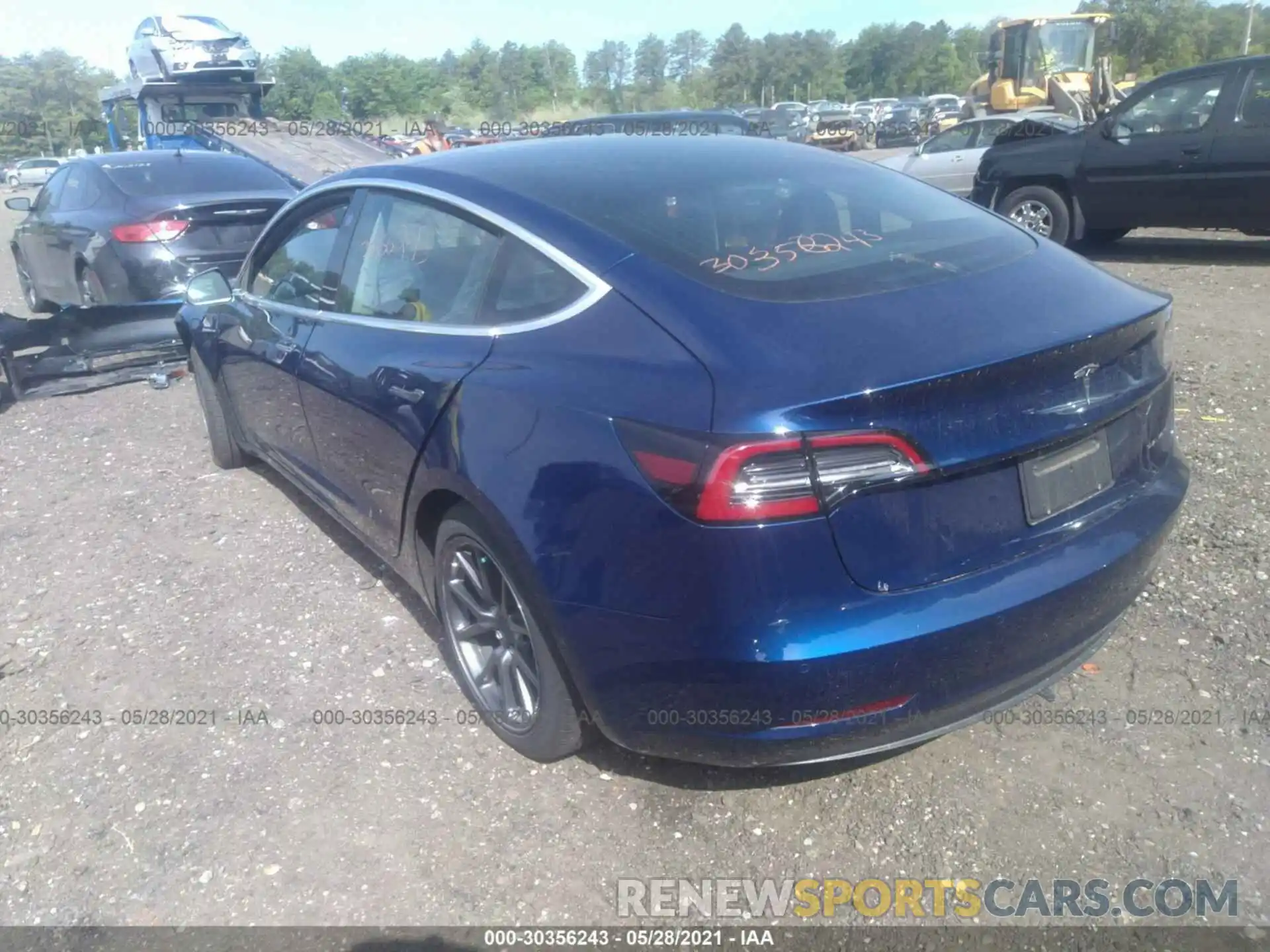 3 Photograph of a damaged car 5YJ3E1EB7KF361499 TESLA MODEL 3 2019