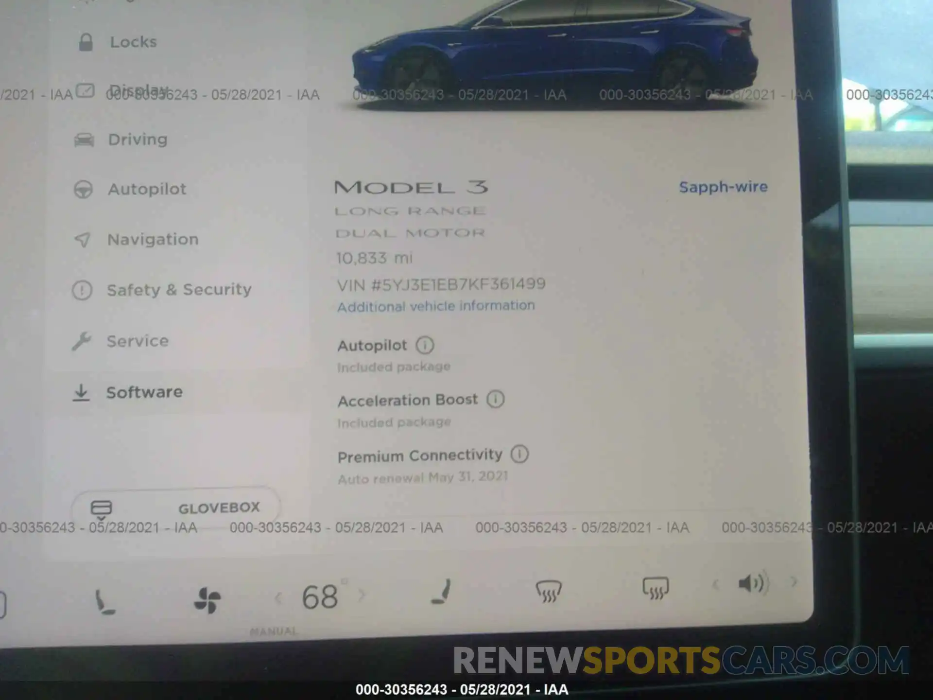 7 Photograph of a damaged car 5YJ3E1EB7KF361499 TESLA MODEL 3 2019