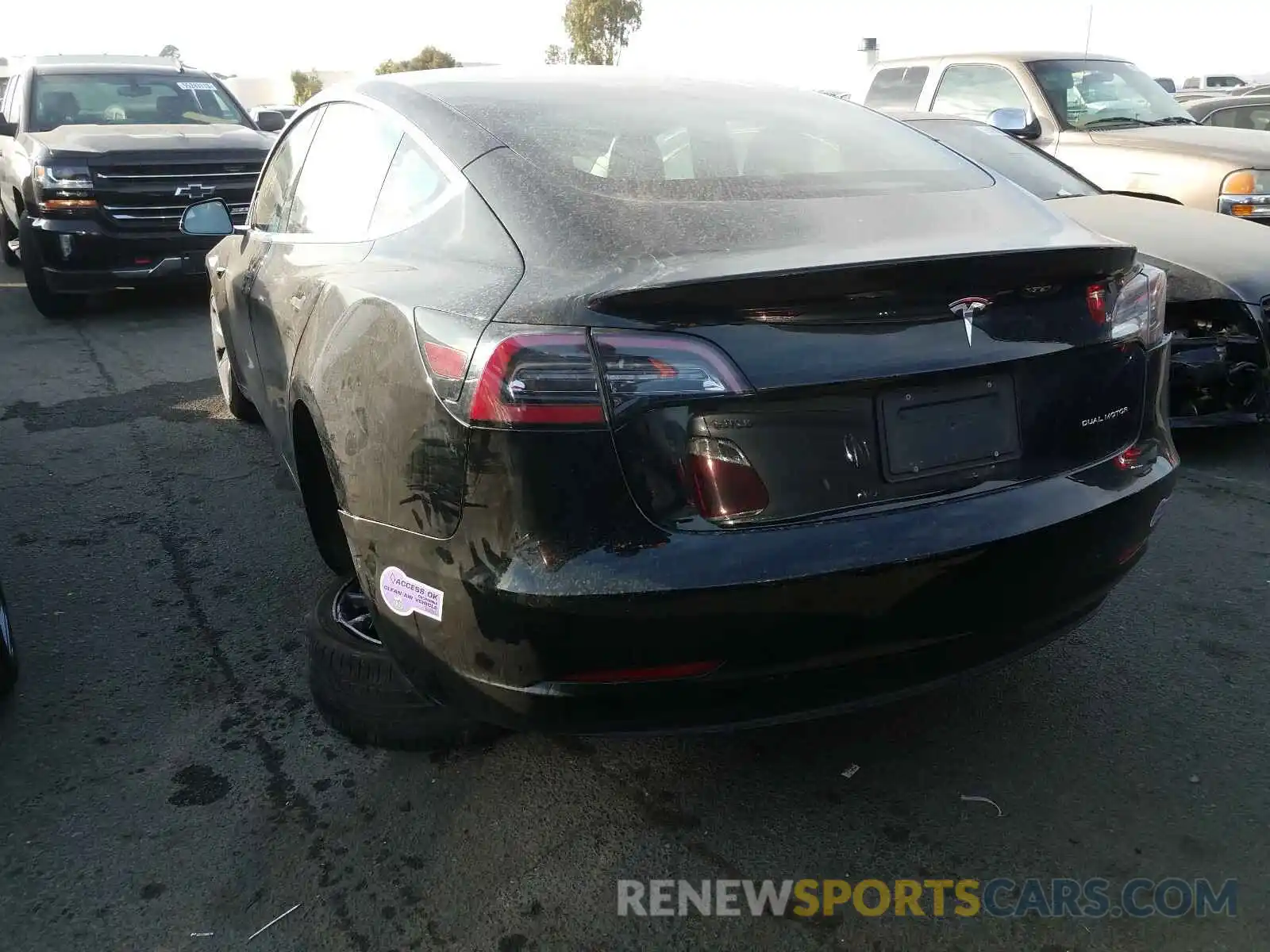 3 Photograph of a damaged car 5YJ3E1EB7KF364659 TESLA MODEL 3 2019