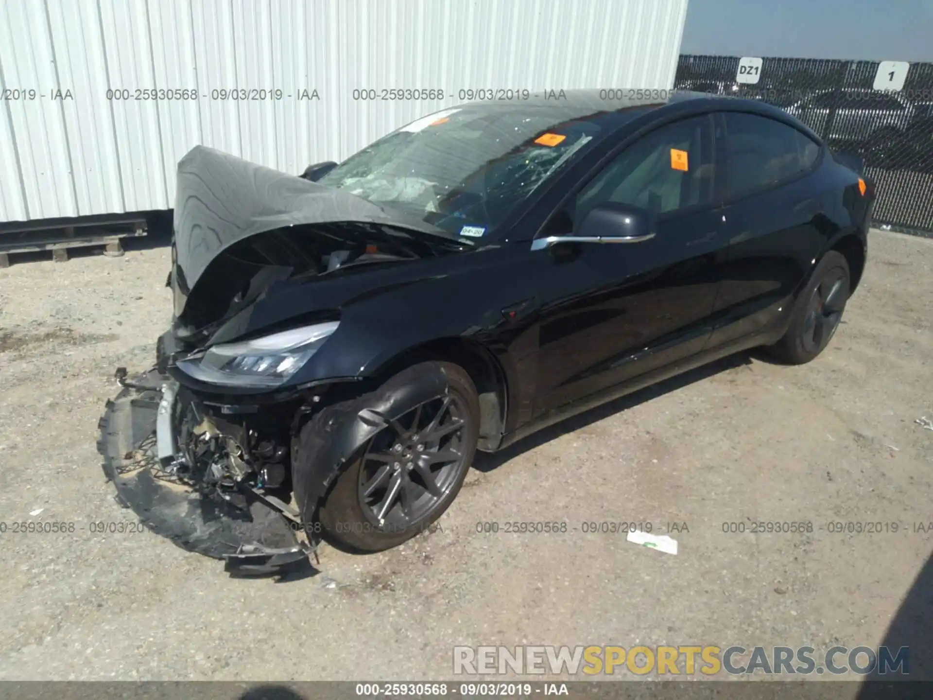 2 Photograph of a damaged car 5YJ3E1EB7KF365259 TESLA MODEL 3 2019