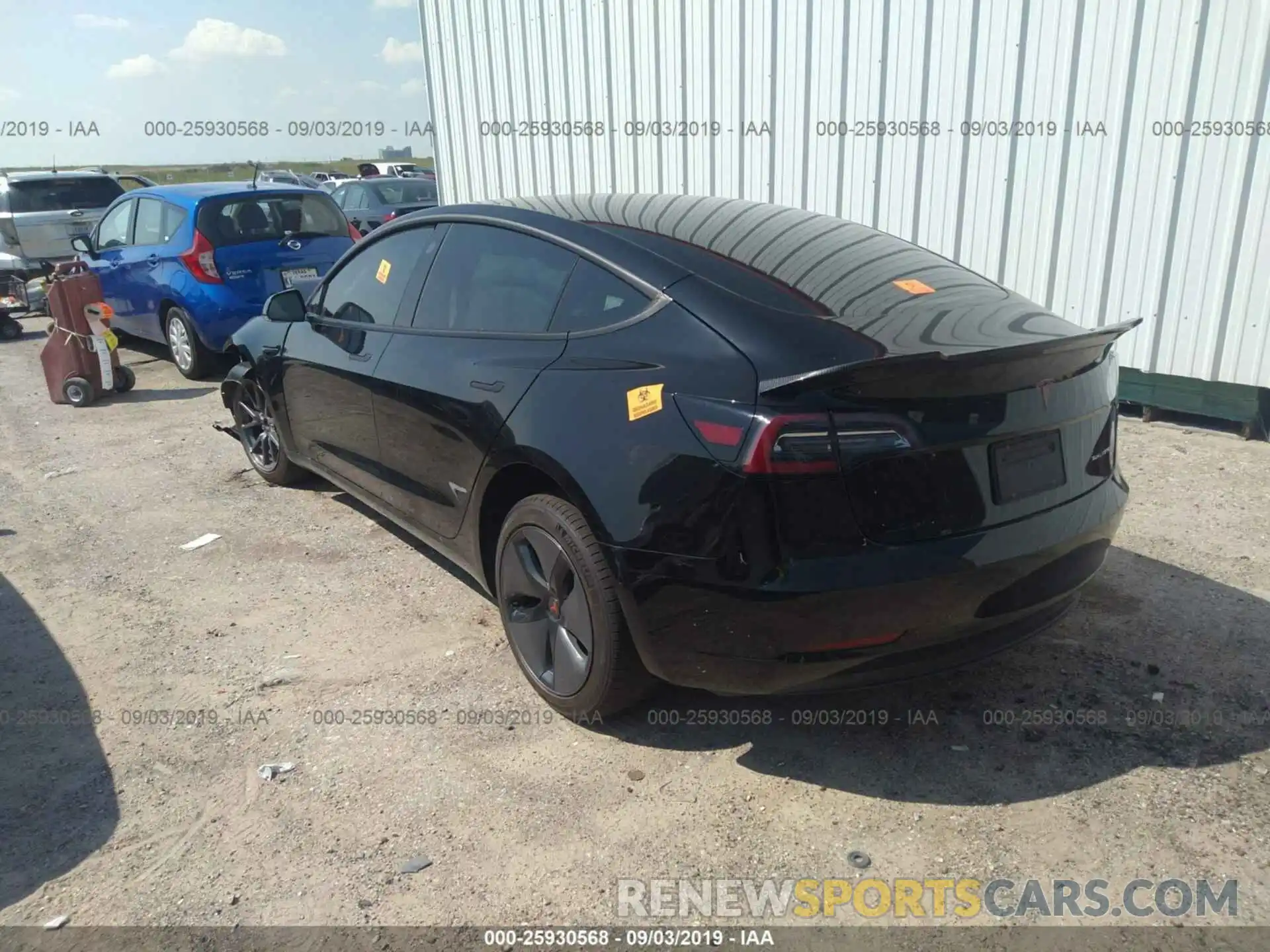 3 Photograph of a damaged car 5YJ3E1EB7KF365259 TESLA MODEL 3 2019