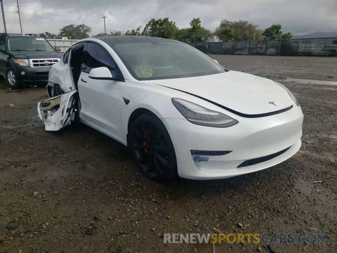 1 Photograph of a damaged car 5YJ3E1EB7KF368050 TESLA MODEL 3 2019