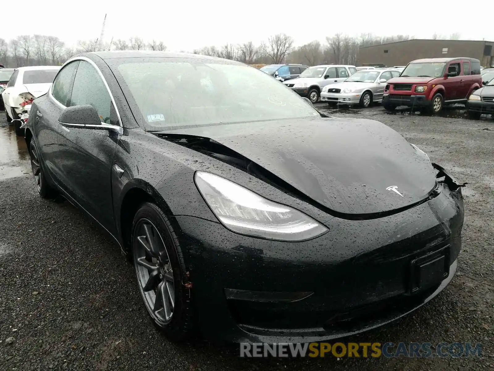 1 Photograph of a damaged car 5YJ3E1EB7KF385012 TESLA MODEL 3 2019