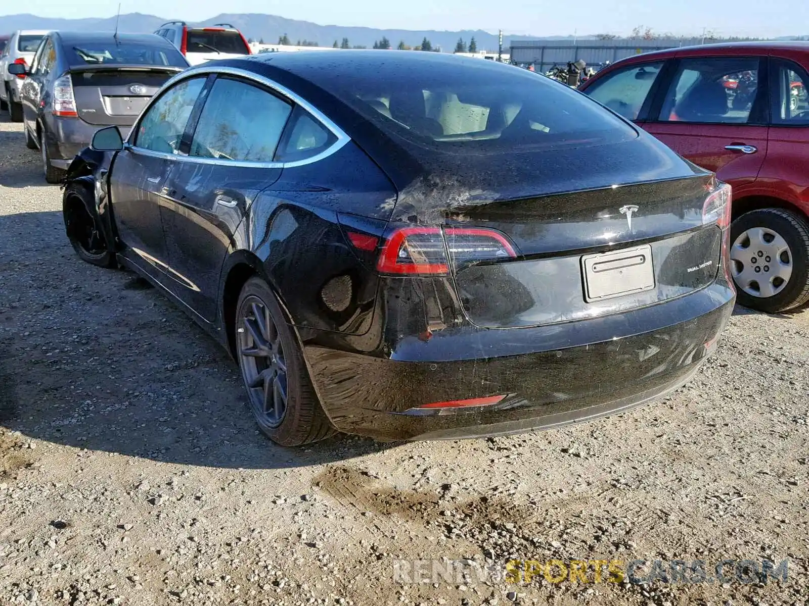 3 Photograph of a damaged car 5YJ3E1EB7KF385480 TESLA MODEL 3 2019