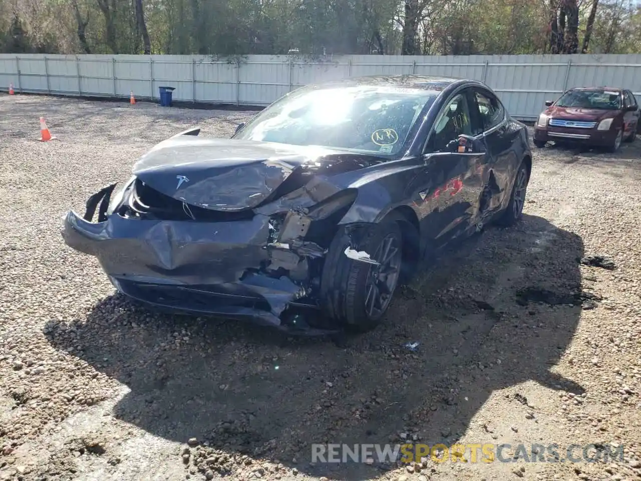 2 Photograph of a damaged car 5YJ3E1EB7KF386483 TESLA MODEL 3 2019