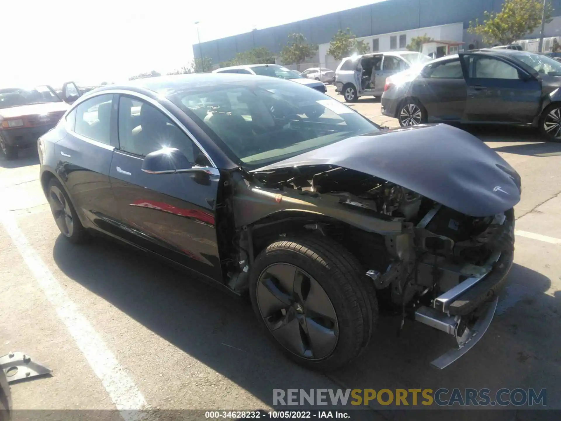 1 Photograph of a damaged car 5YJ3E1EB7KF386726 TESLA MODEL 3 2019