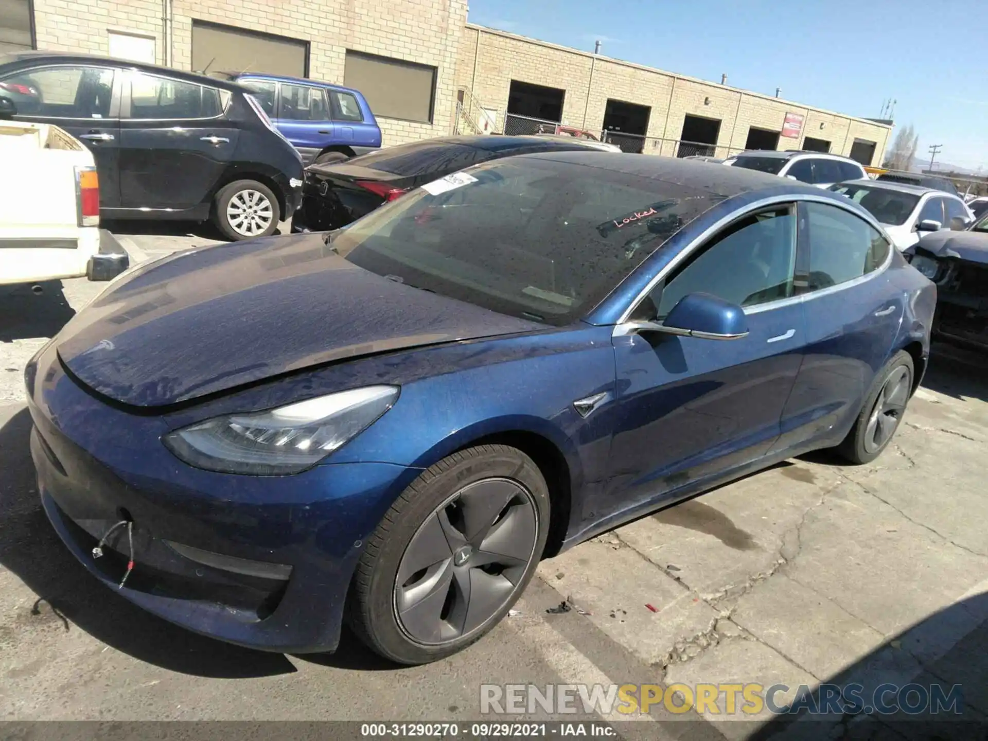 2 Photograph of a damaged car 5YJ3E1EB7KF387858 TESLA MODEL 3 2019