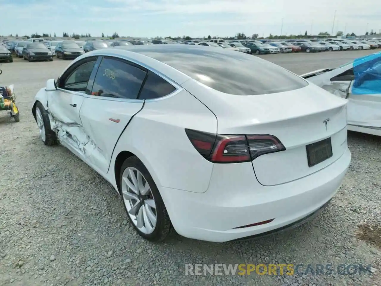 3 Photograph of a damaged car 5YJ3E1EB7KF390341 TESLA MODEL 3 2019