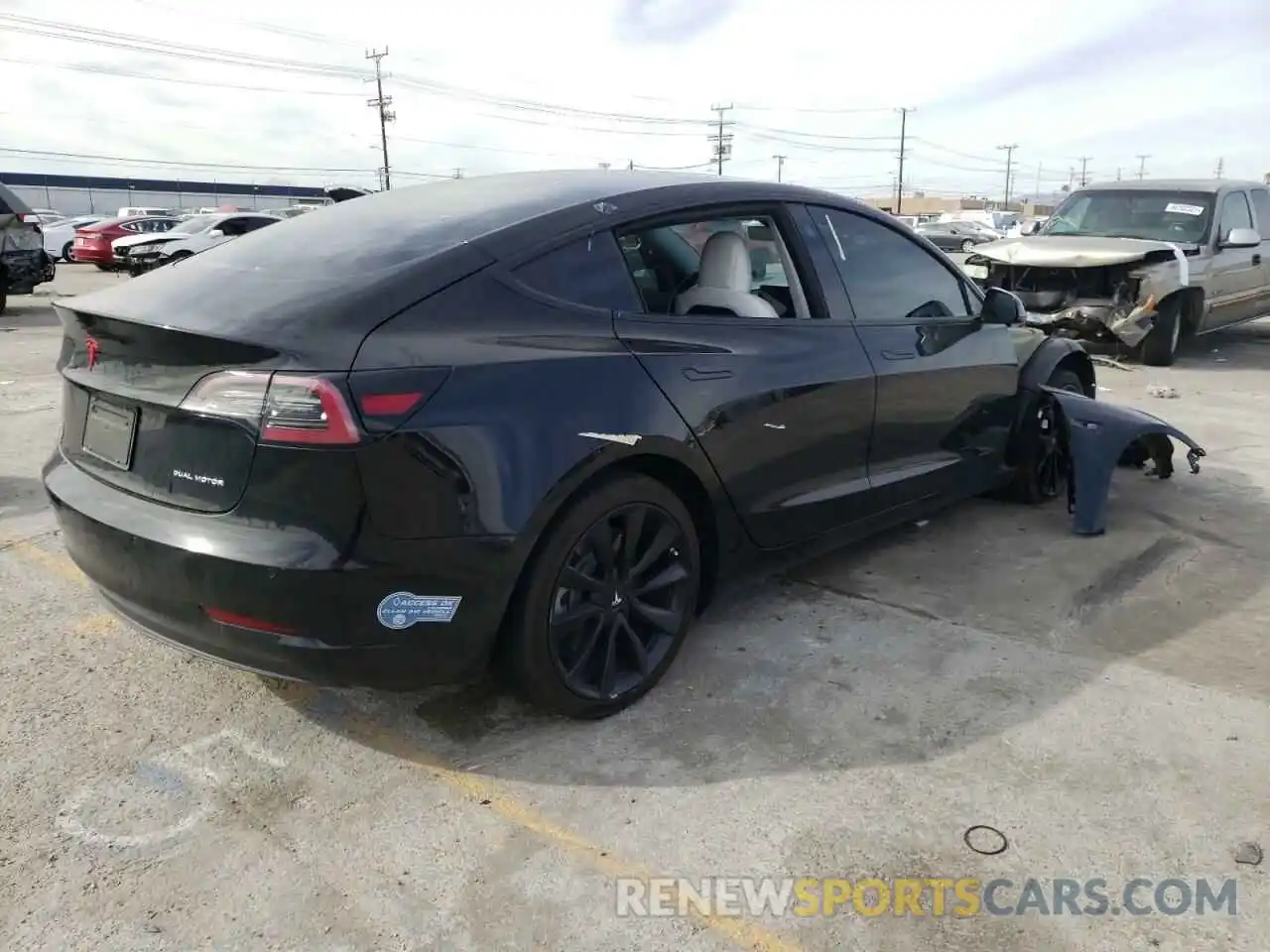 4 Photograph of a damaged car 5YJ3E1EB7KF390601 TESLA MODEL 3 2019