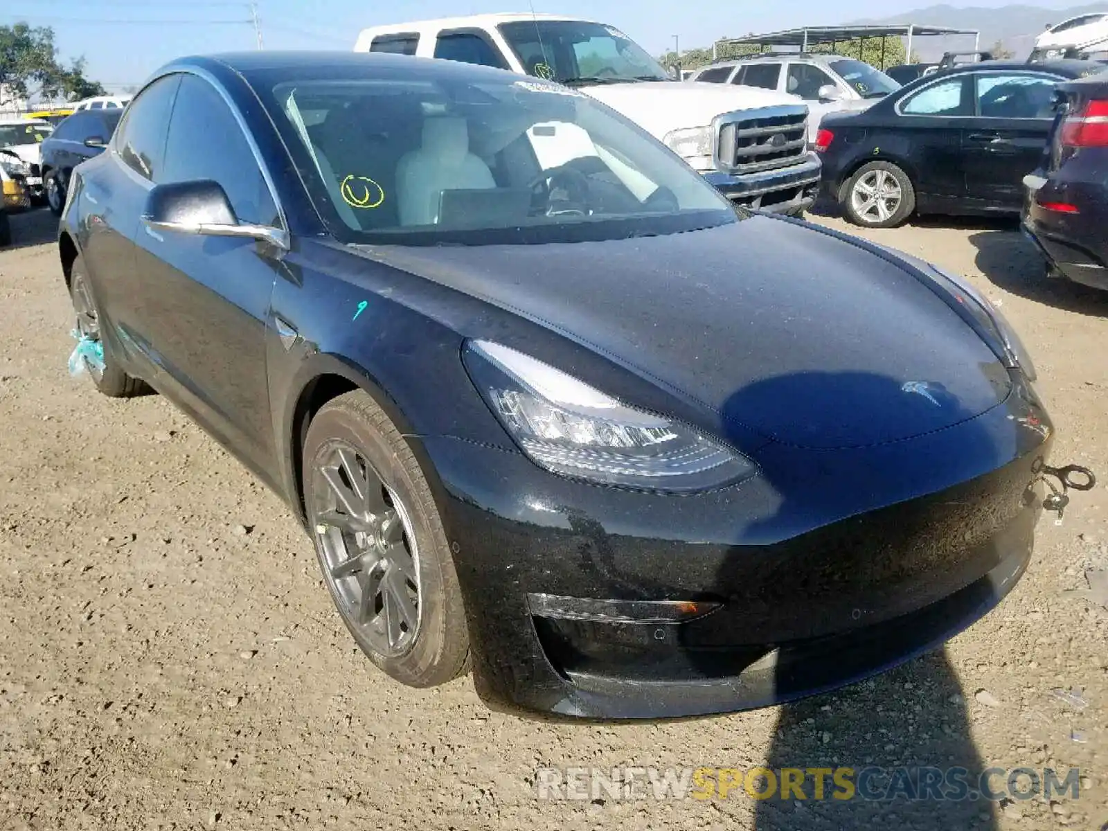 1 Photograph of a damaged car 5YJ3E1EB7KF390615 TESLA MODEL 3 2019