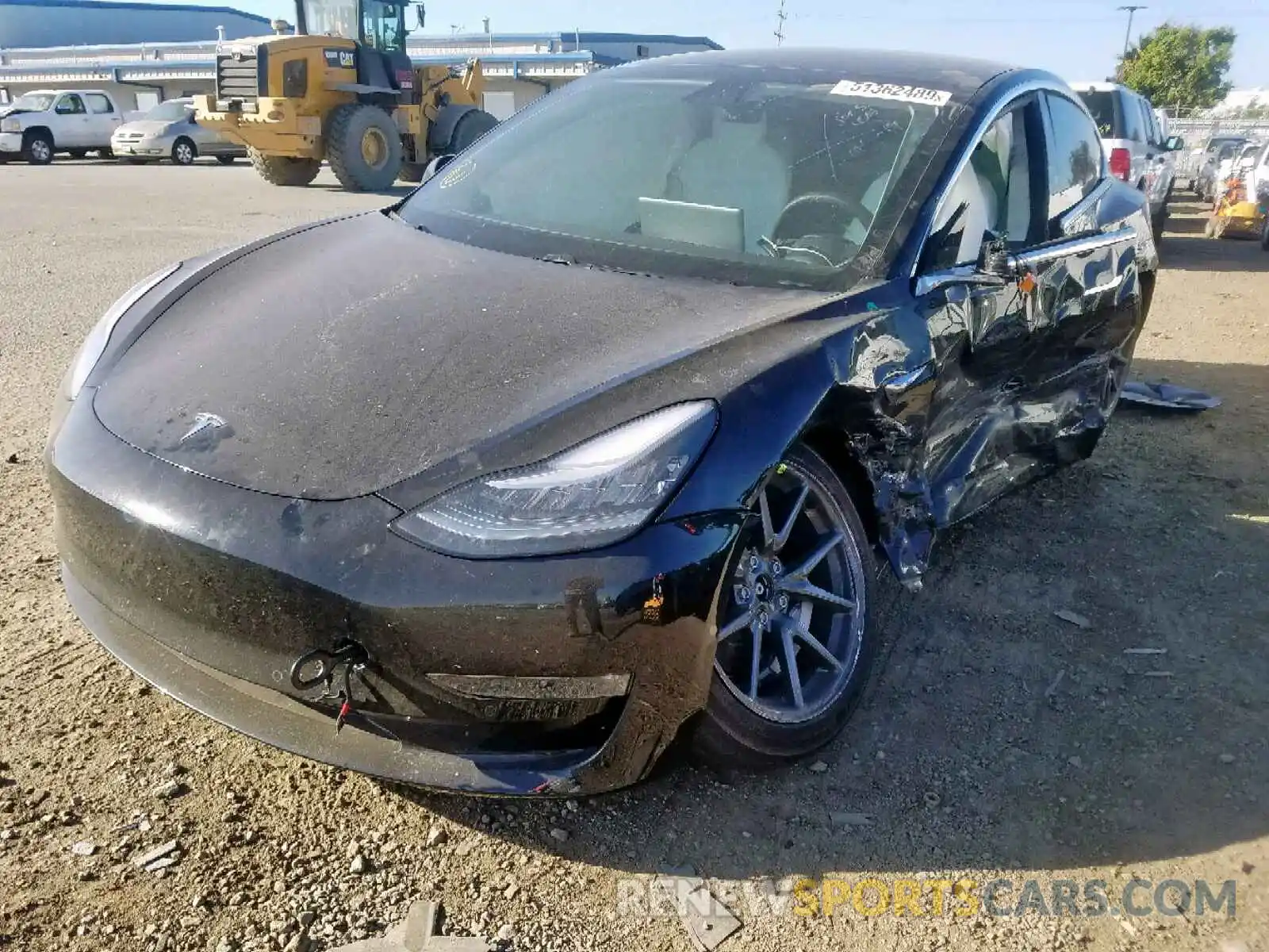 2 Photograph of a damaged car 5YJ3E1EB7KF390615 TESLA MODEL 3 2019