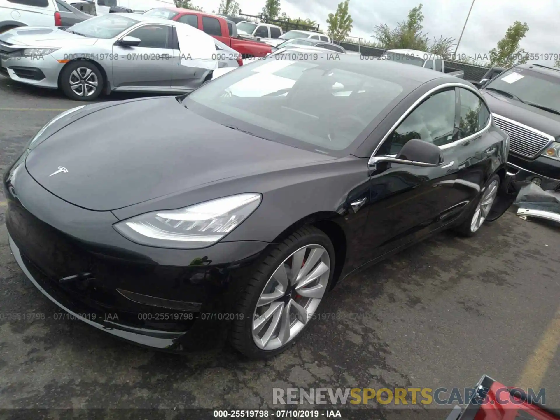 2 Photograph of a damaged car 5YJ3E1EB7KF392719 TESLA MODEL 3 2019