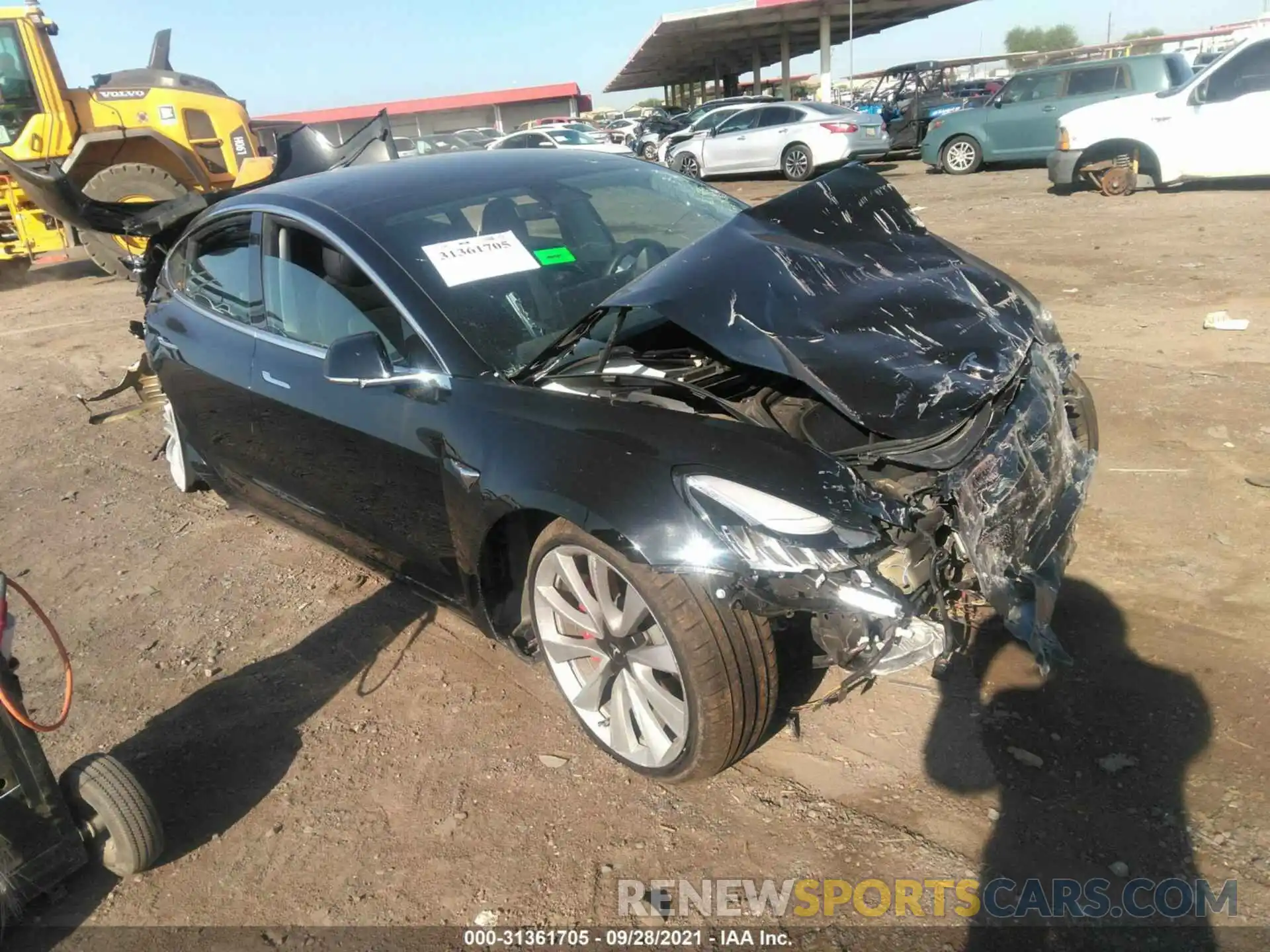 1 Photograph of a damaged car 5YJ3E1EB7KF392722 TESLA MODEL 3 2019