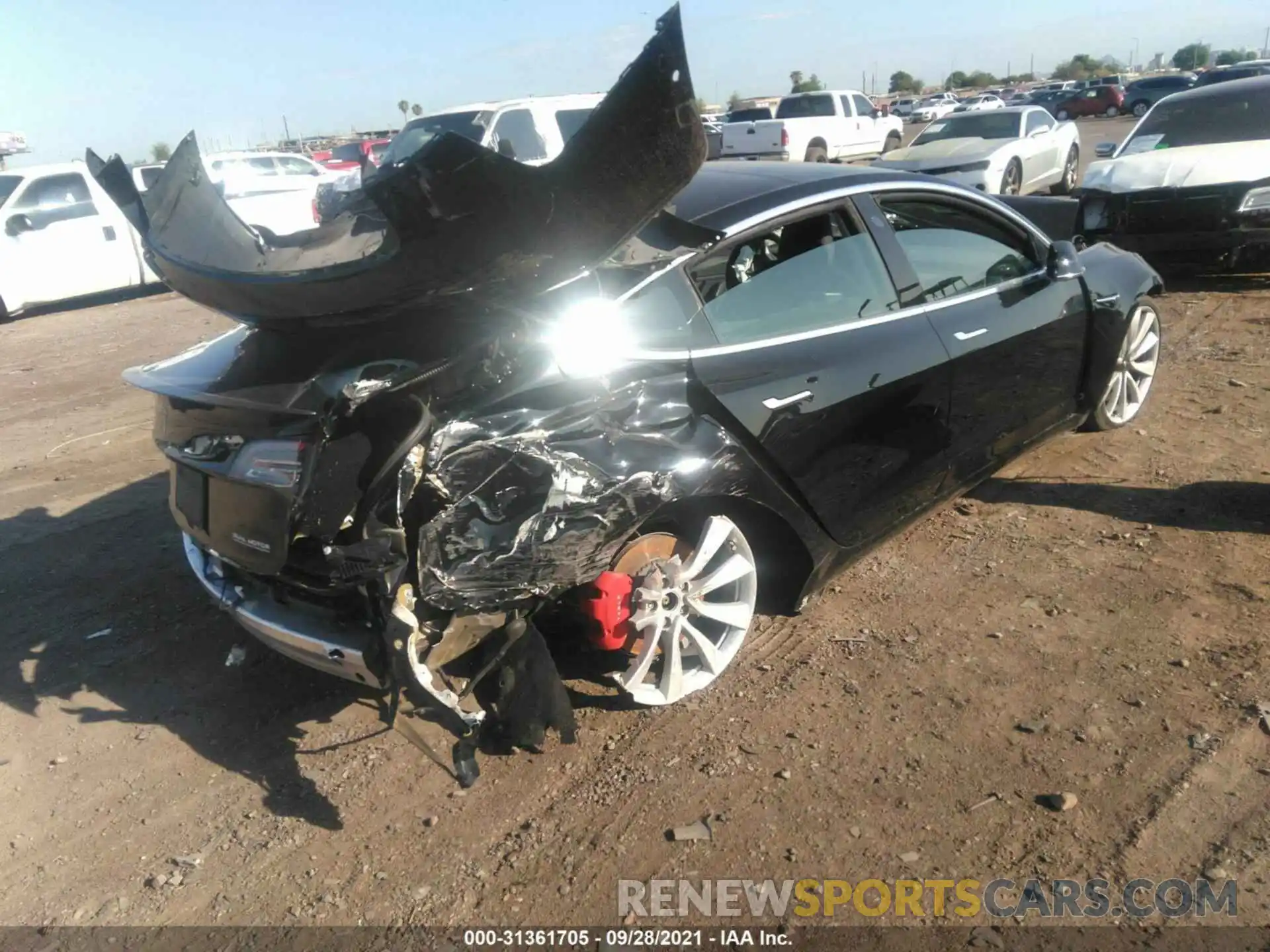 4 Photograph of a damaged car 5YJ3E1EB7KF392722 TESLA MODEL 3 2019