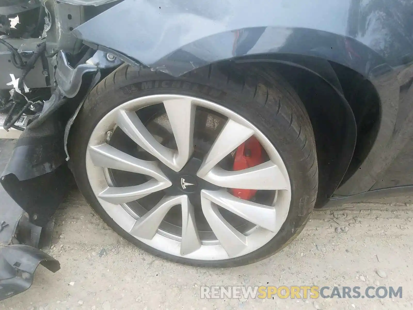 9 Photograph of a damaged car 5YJ3E1EB7KF393398 TESLA MODEL 3 2019