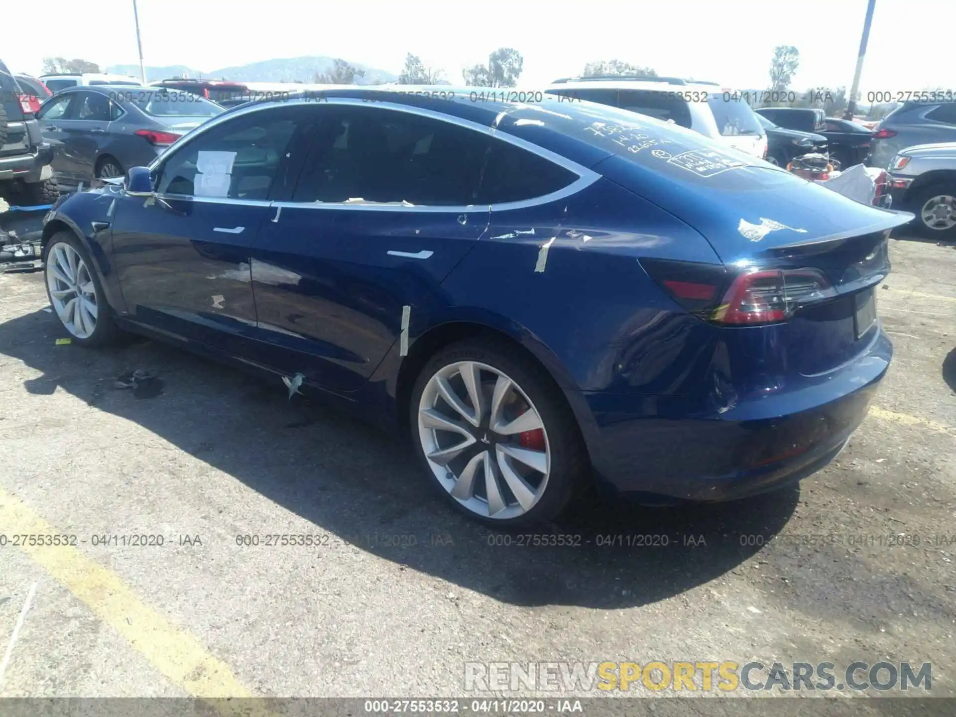 3 Photograph of a damaged car 5YJ3E1EB7KF393613 TESLA MODEL 3 2019