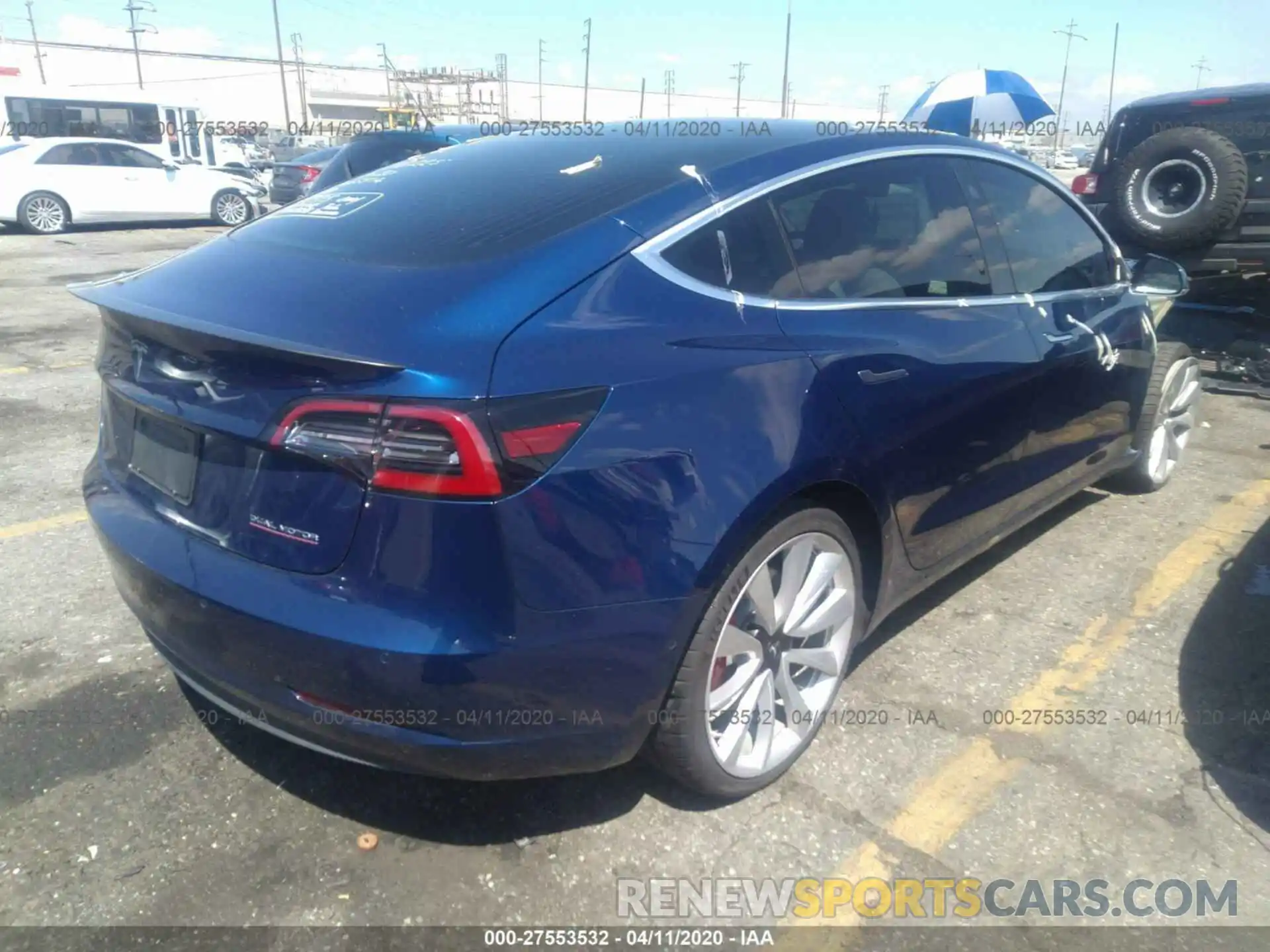 4 Photograph of a damaged car 5YJ3E1EB7KF393613 TESLA MODEL 3 2019