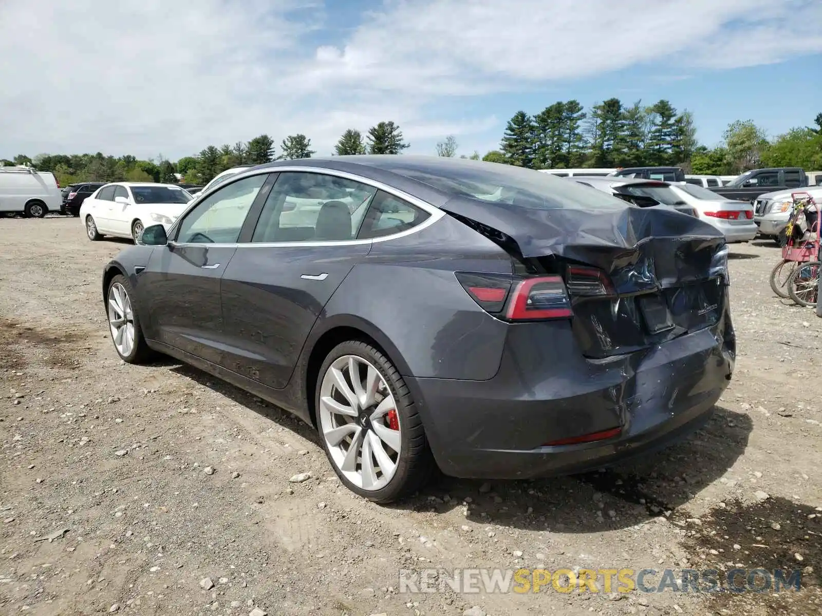 3 Photograph of a damaged car 5YJ3E1EB7KF413472 TESLA MODEL 3 2019