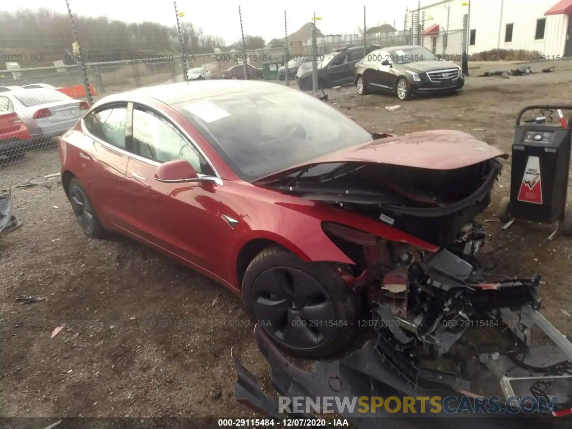 1 Photograph of a damaged car 5YJ3E1EB7KF418252 TESLA MODEL 3 2019