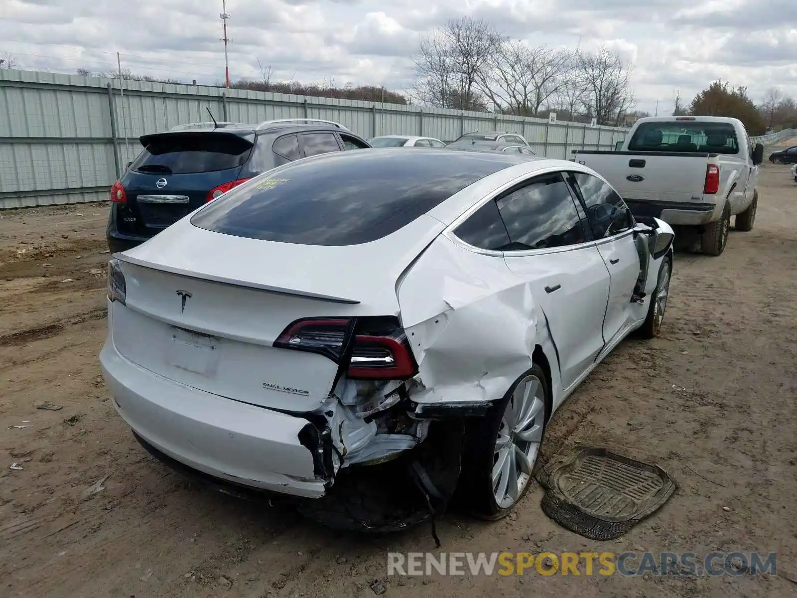 4 Photograph of a damaged car 5YJ3E1EB7KF427422 TESLA MODEL 3 2019