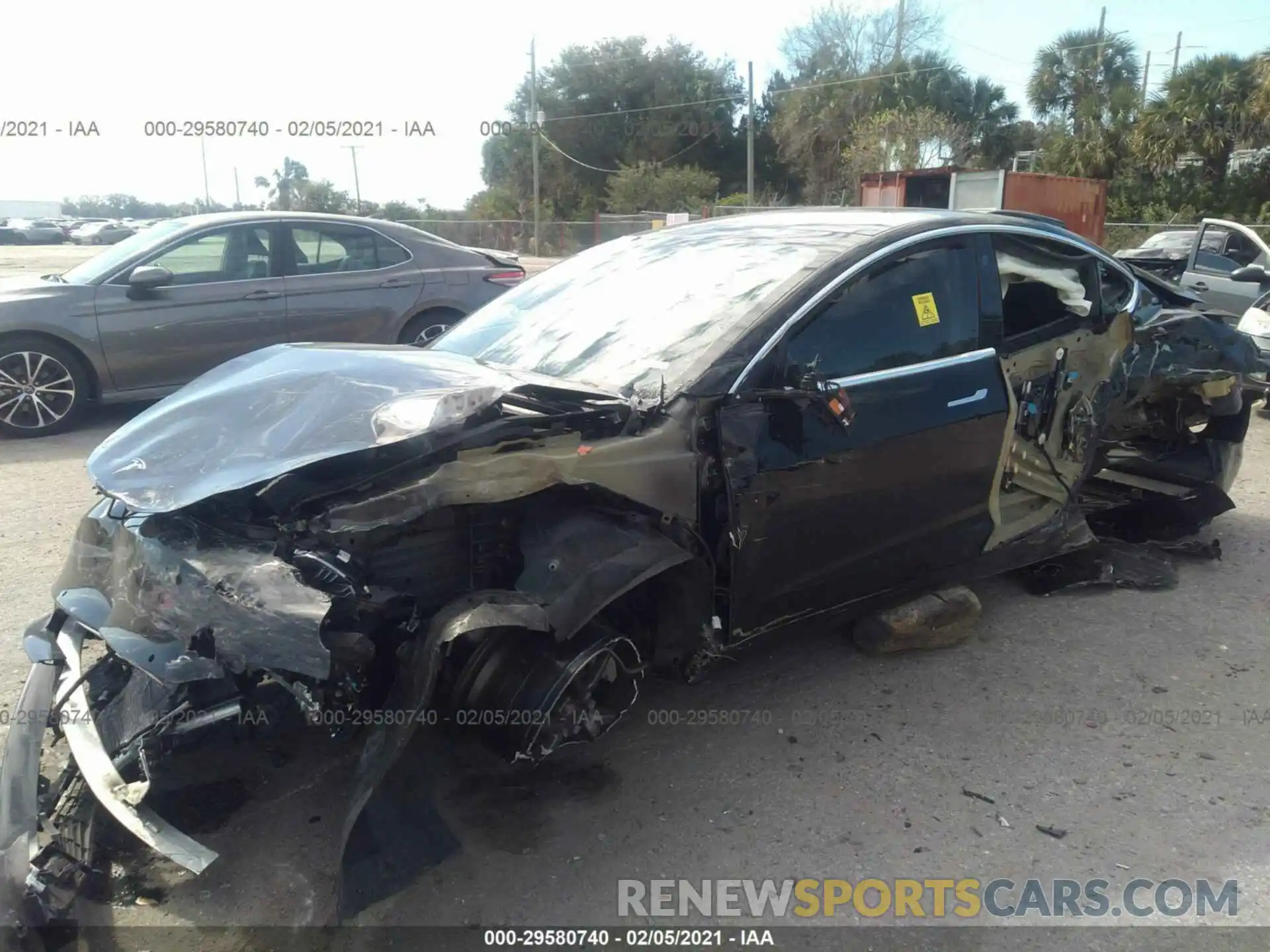 2 Photograph of a damaged car 5YJ3E1EB7KF432345 TESLA MODEL 3 2019