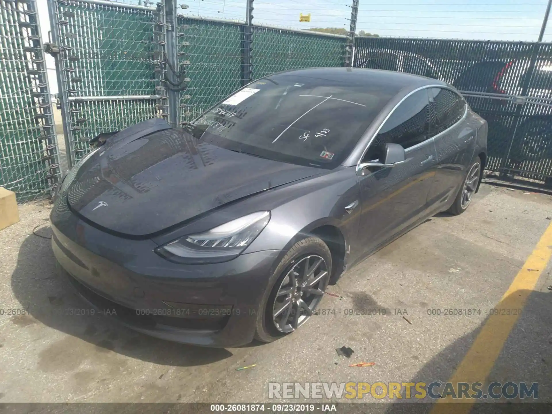 2 Photograph of a damaged car 5YJ3E1EB7KF432801 TESLA MODEL 3 2019