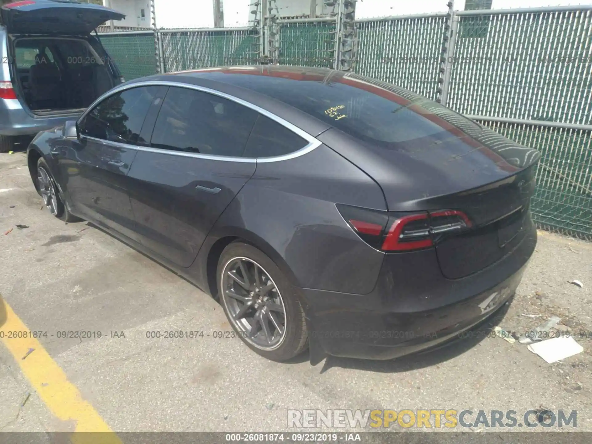 3 Photograph of a damaged car 5YJ3E1EB7KF432801 TESLA MODEL 3 2019